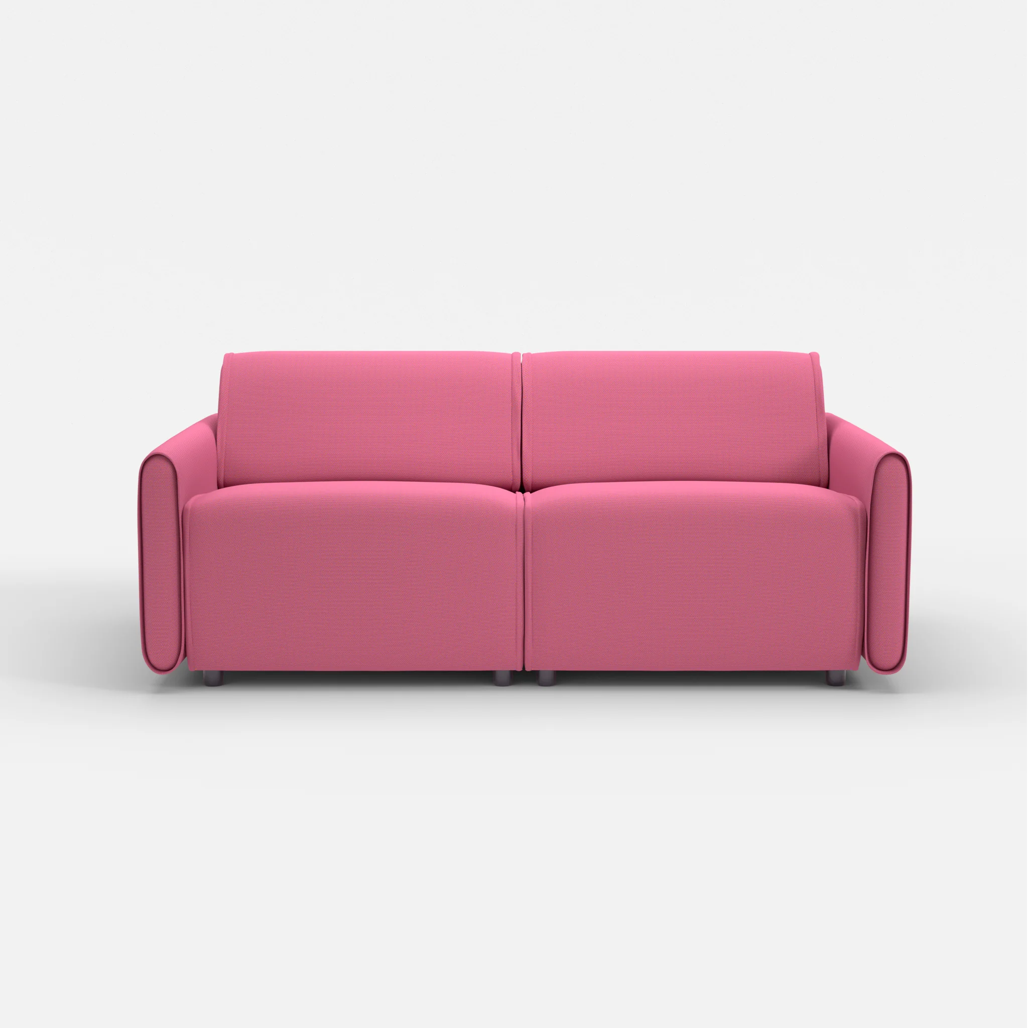 2 Sitzer Sofa Belleform mit schmaler Armlehne 2 novumlitchi in Violett von vorne