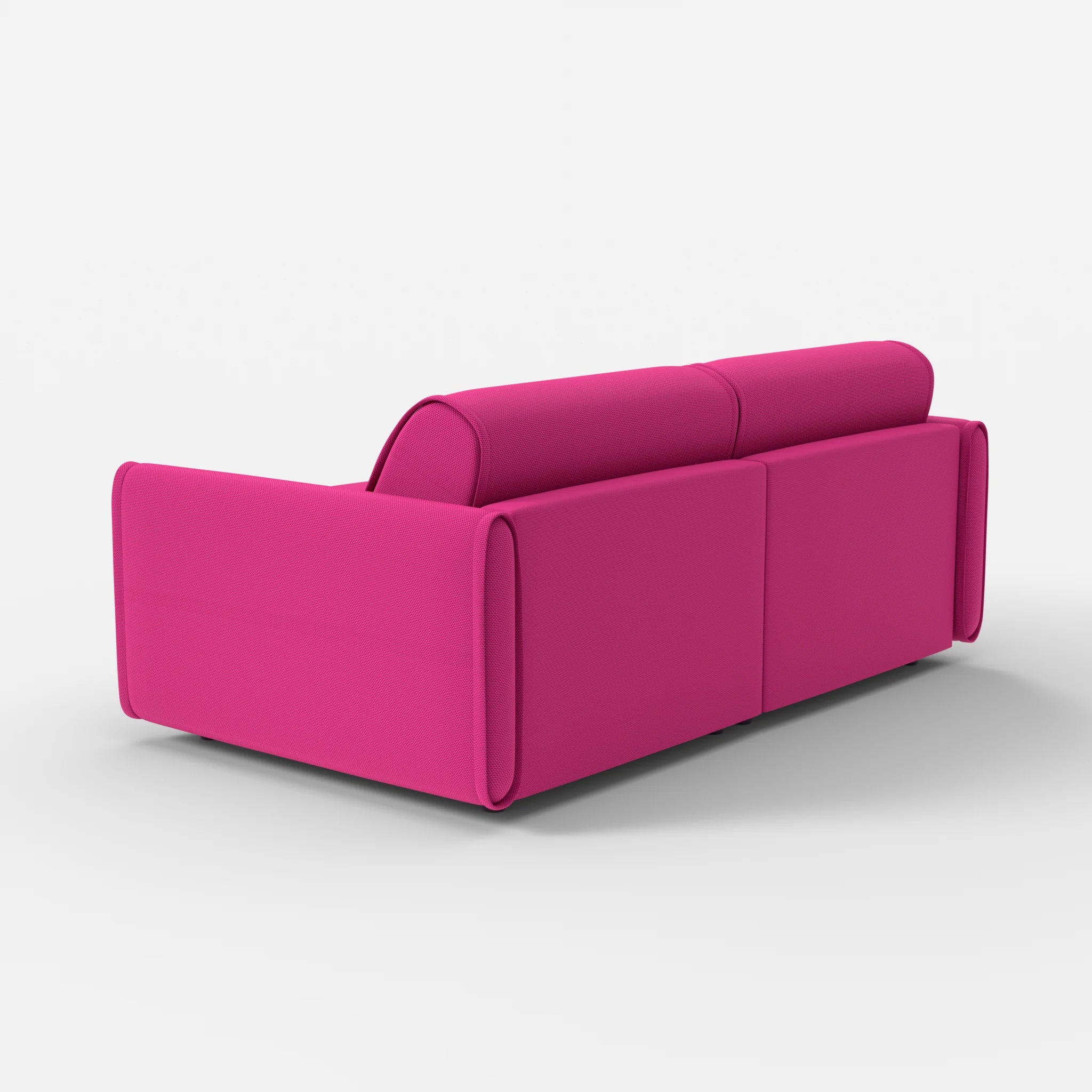 2 Sitzer Sofa Belleform mit schmaler Armlehne 2 novummagenta in Magenta von hinten