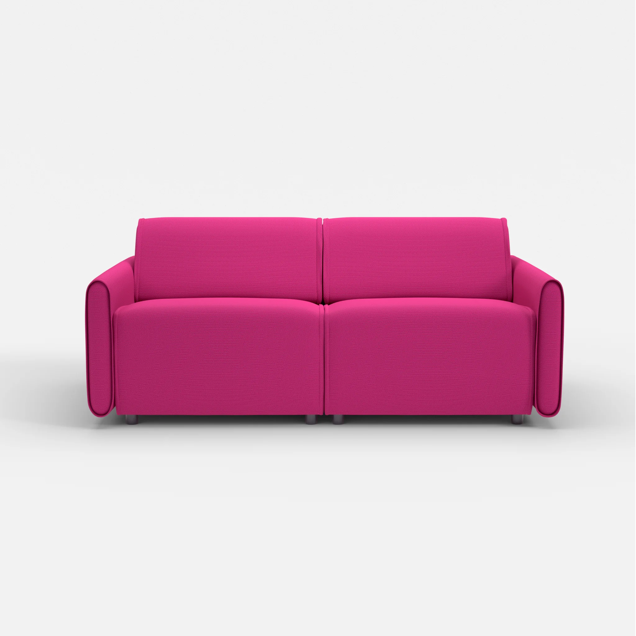 2 Sitzer Sofa Belleform mit schmaler Armlehne 2 novummagenta in Magenta von vorne