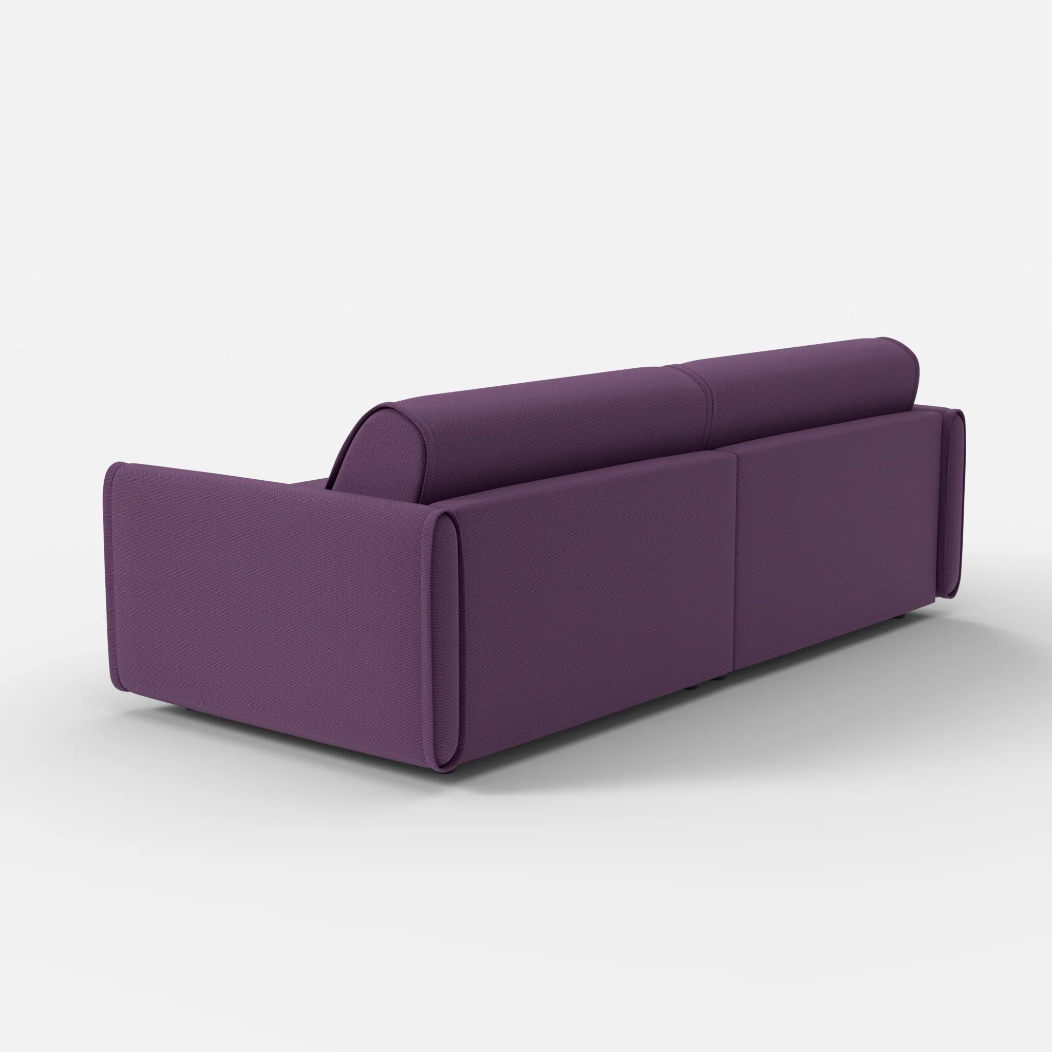 2 Sitzer Sofa Belleform mit schmaler Armlehne 3 novumprune in Violett von hinten