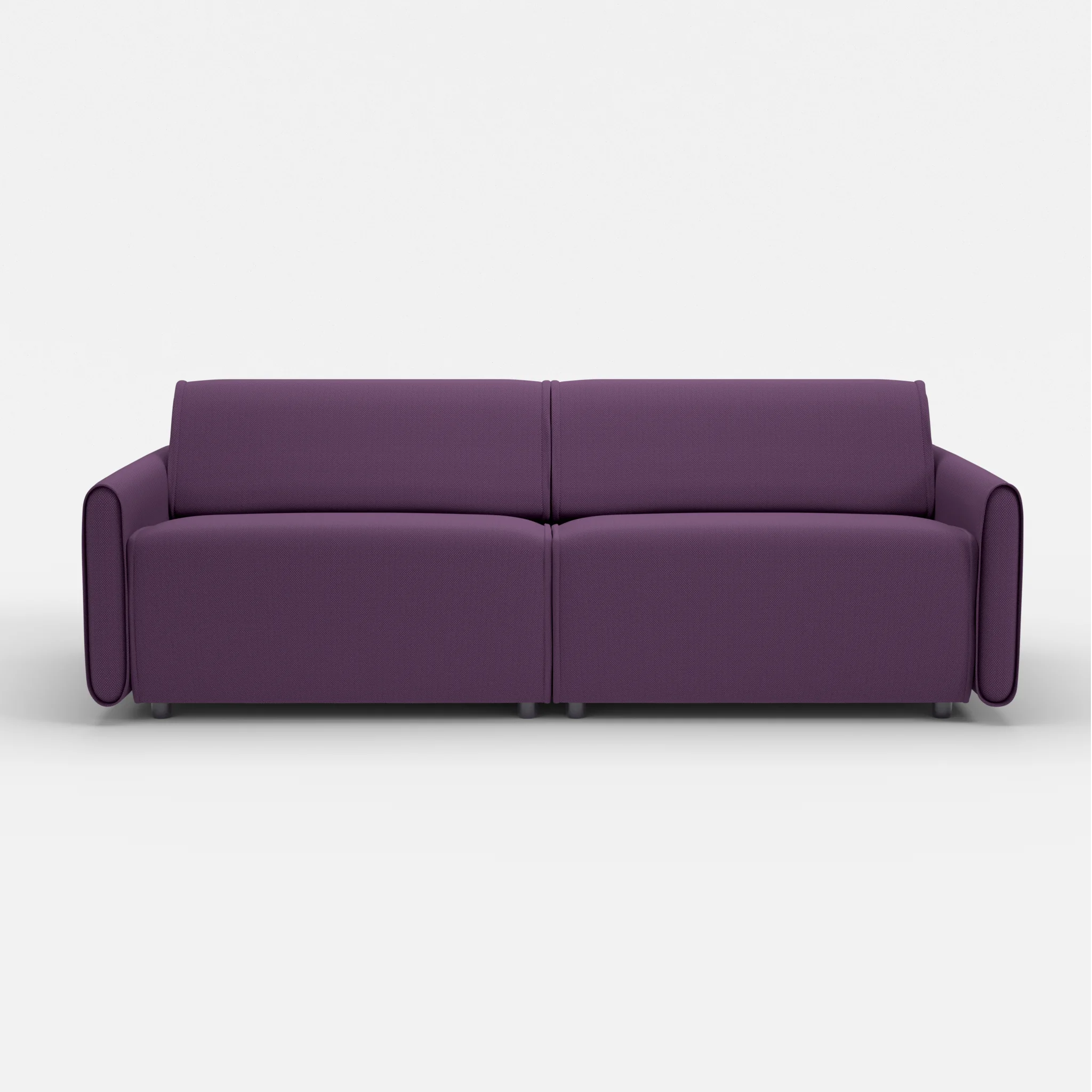 2 Sitzer Sofa Belleform mit schmaler Armlehne 3 novumprune in Violett von vorne