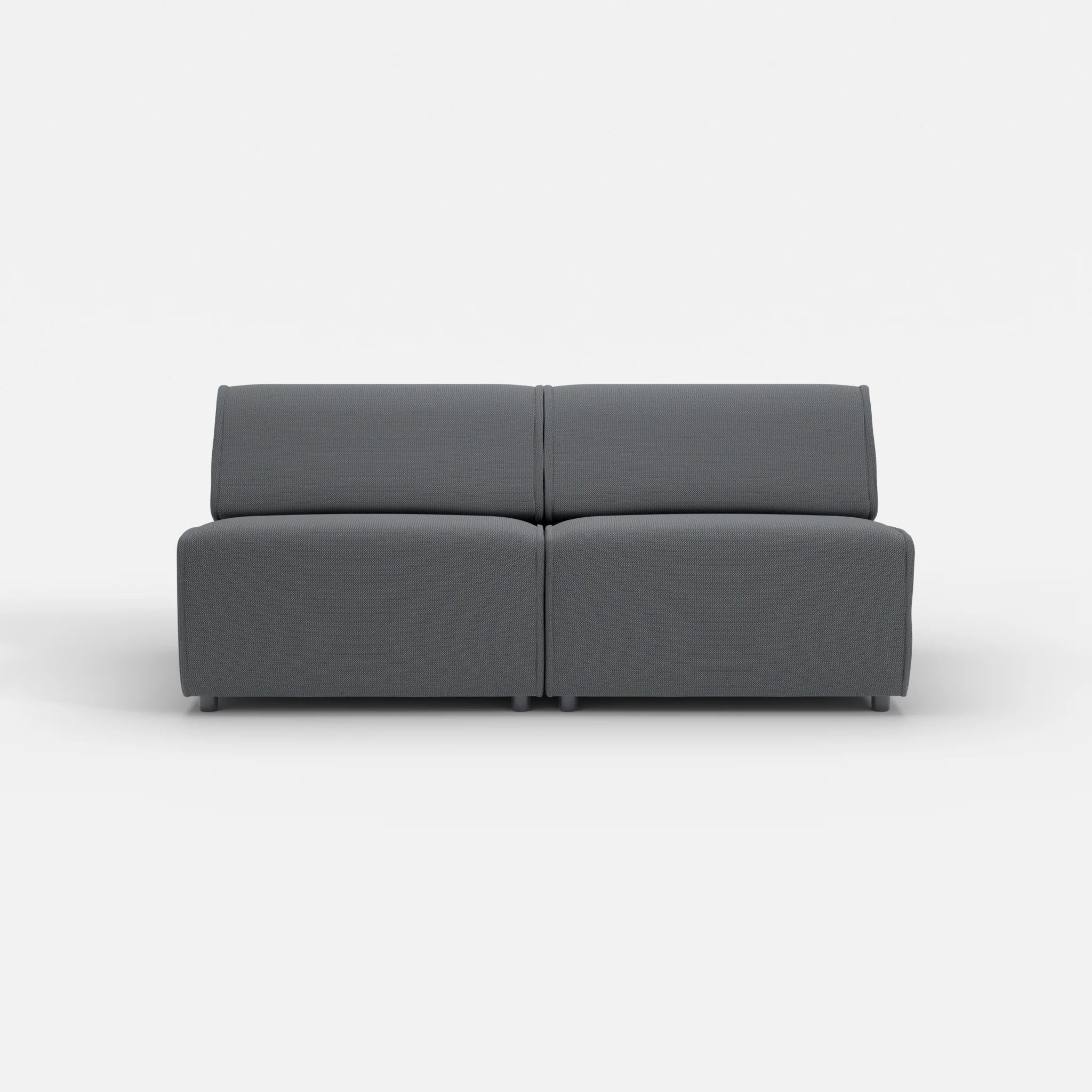 2 Sitzer Sofa Belleform ohne Armlehne 3 credoasphalt in Anthrazit von vorne