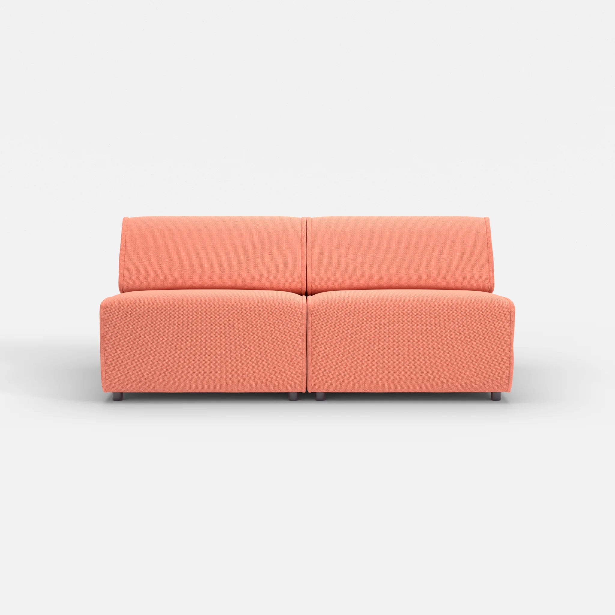 2 Sitzer Sofa Belleform ohne Armlehne 3 credograpefruit in Coral von vorne