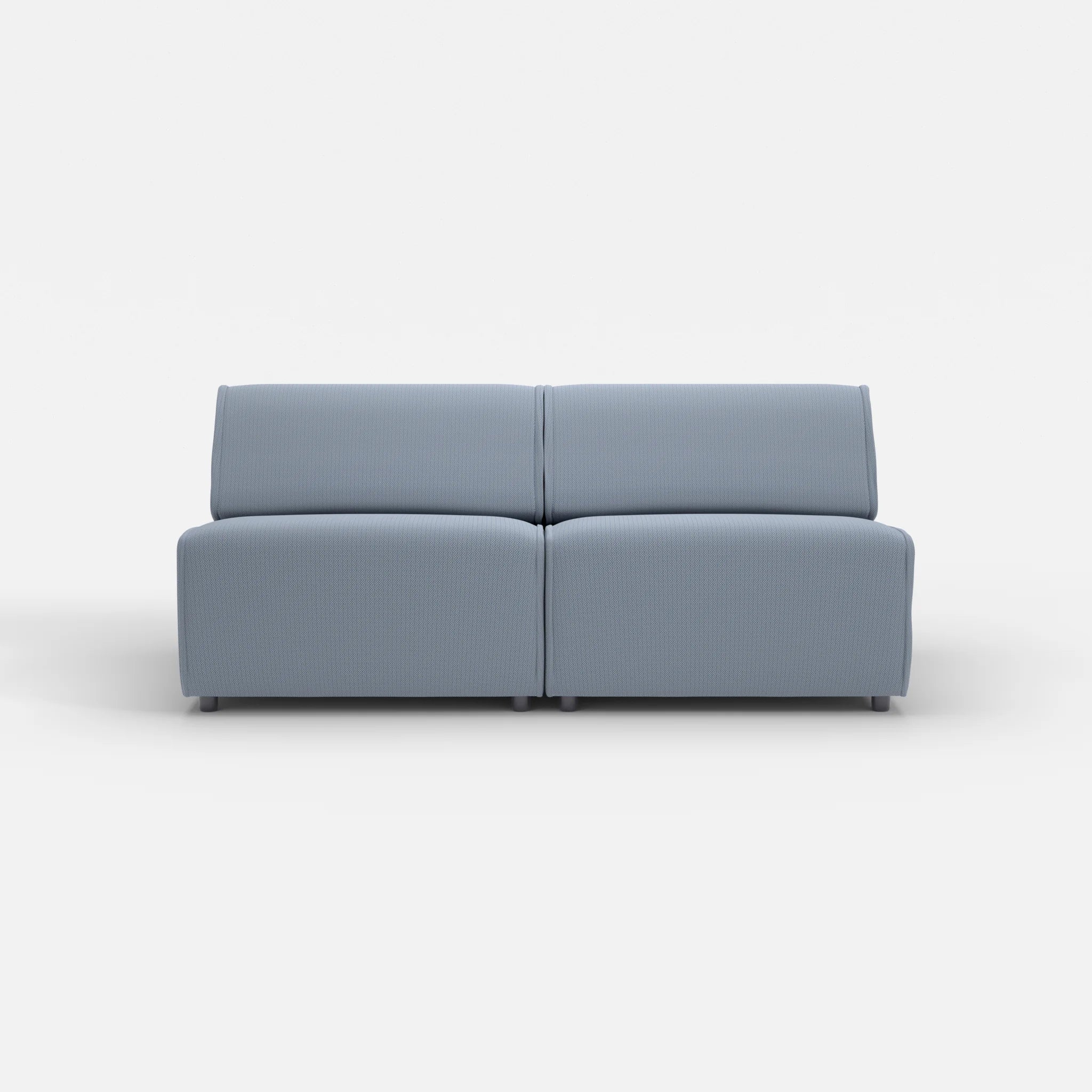 2 Sitzer Sofa Belleform ohne Armlehne 3 credosea in Blau von vorne