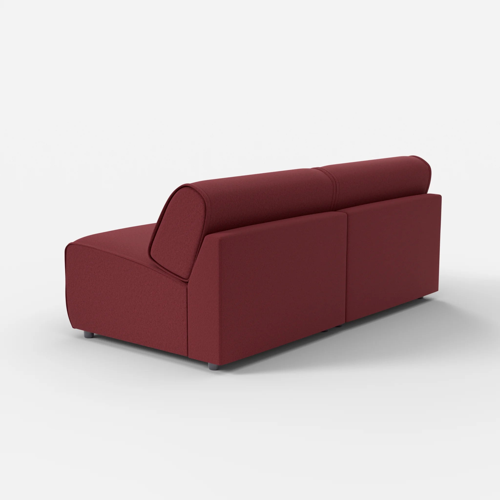 2 Sitzer Sofa Belleform ohne Armlehne 3 dama0034 in Bordeaux von hinten