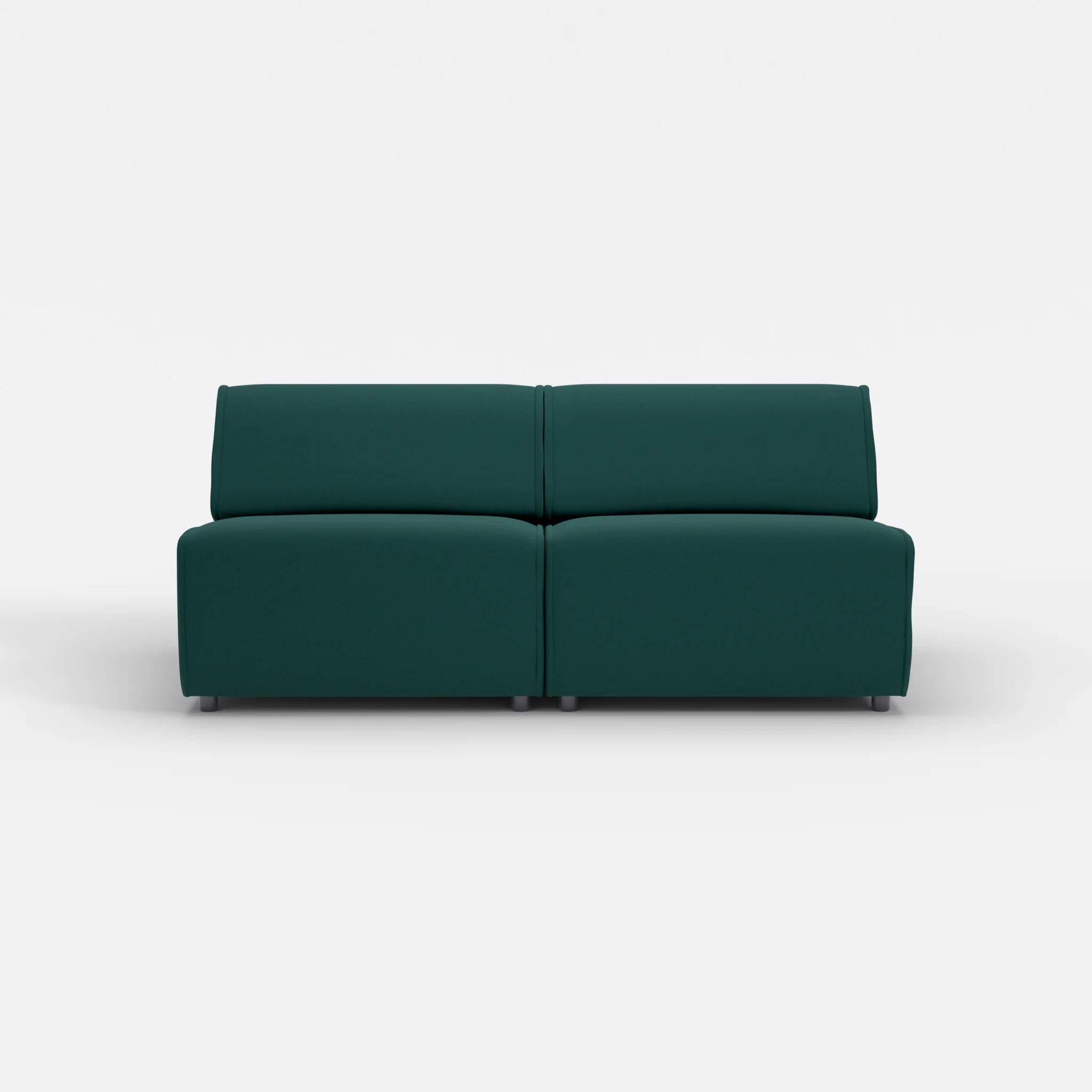 2 Sitzer Sofa Belleform ohne Armlehne 3 dama0073 in Petrol von vorne