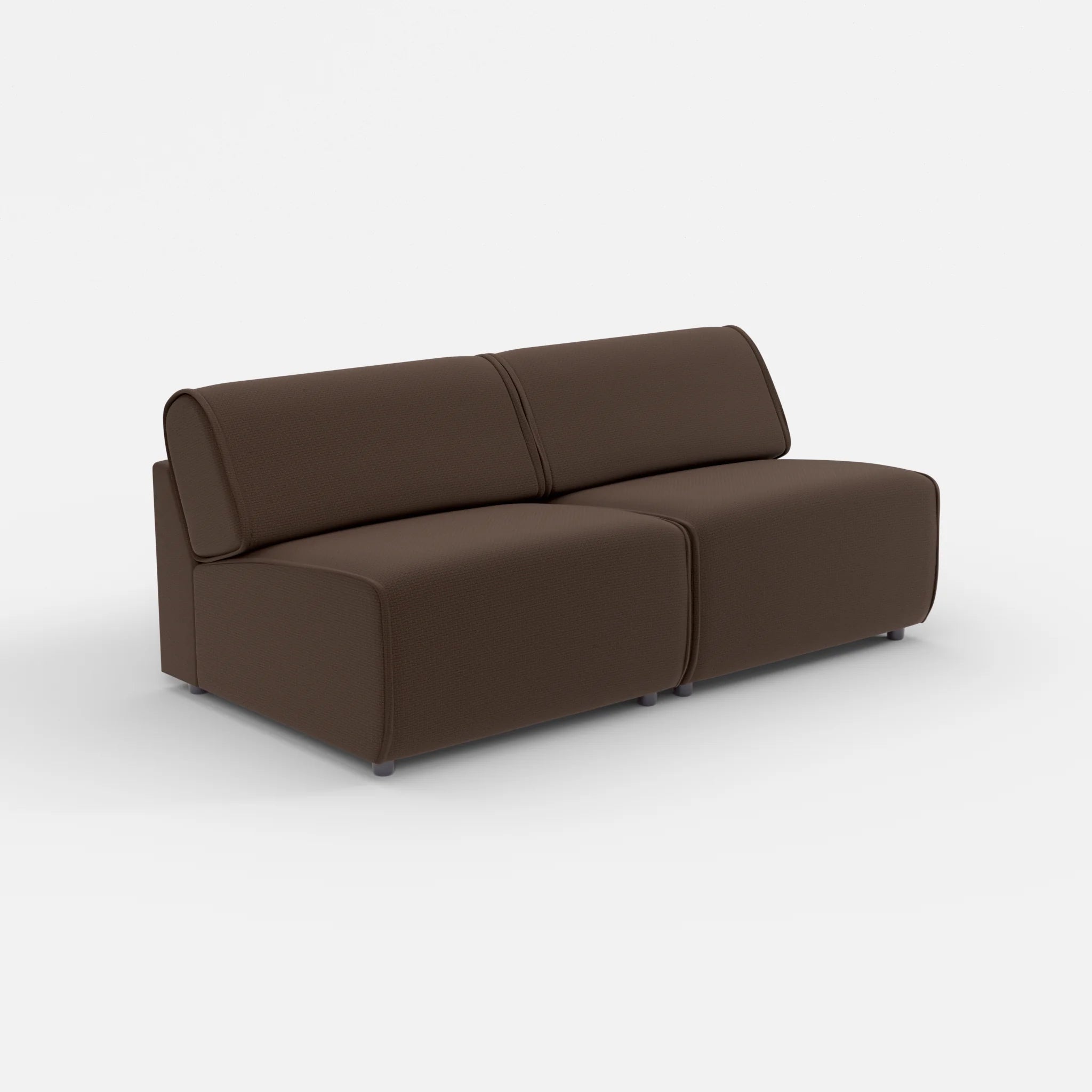 2 Sitzer Sofa Belleform ohne Armlehne 3 nabucco2022 in Dunkelbraun von der Seite