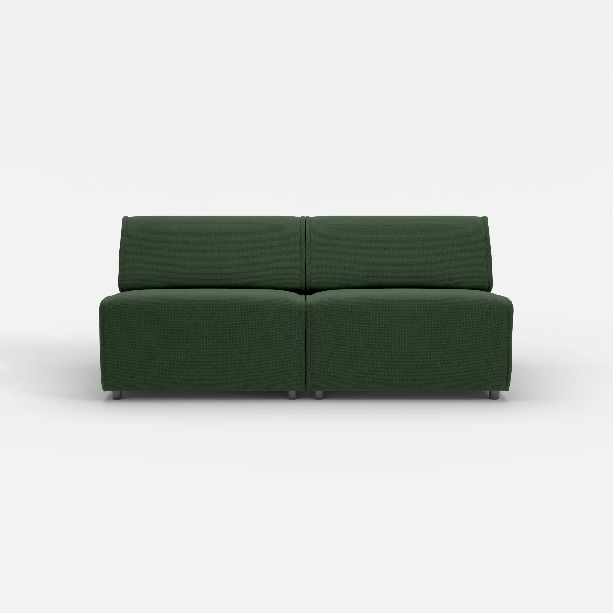 2 Sitzer Sofa Belleform ohne Armlehne 3 nabucco7029 in Dunkelgrün von vorne