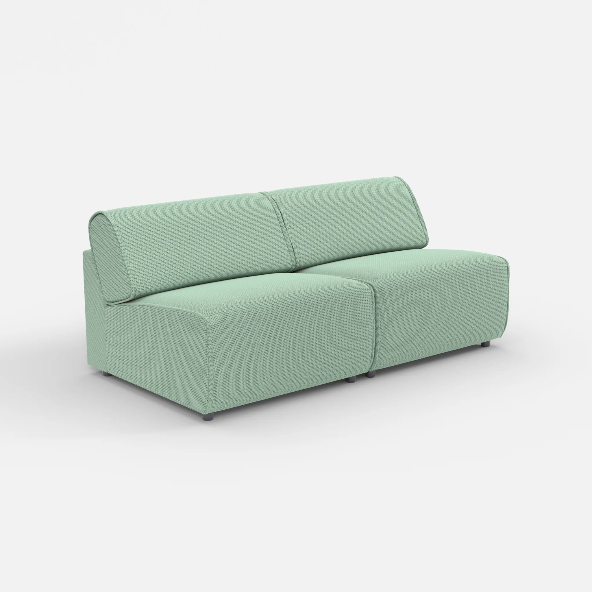 2 Sitzer Sofa Belleform ohne Armlehne 3 nabucco7030 in Türkis von der Seite