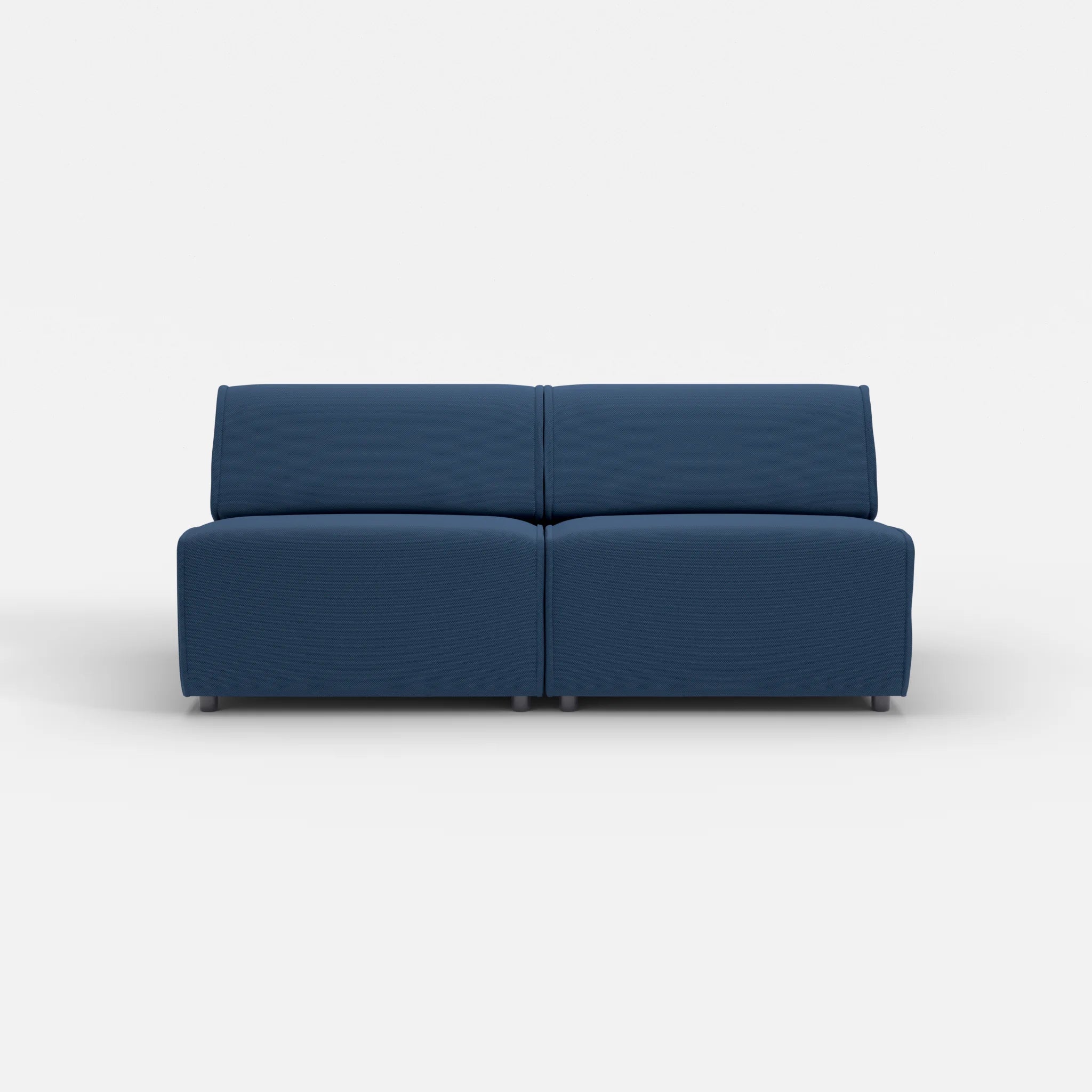 2 Sitzer Sofa Belleform ohne Armlehne 3 novumamur in Navy von vorne