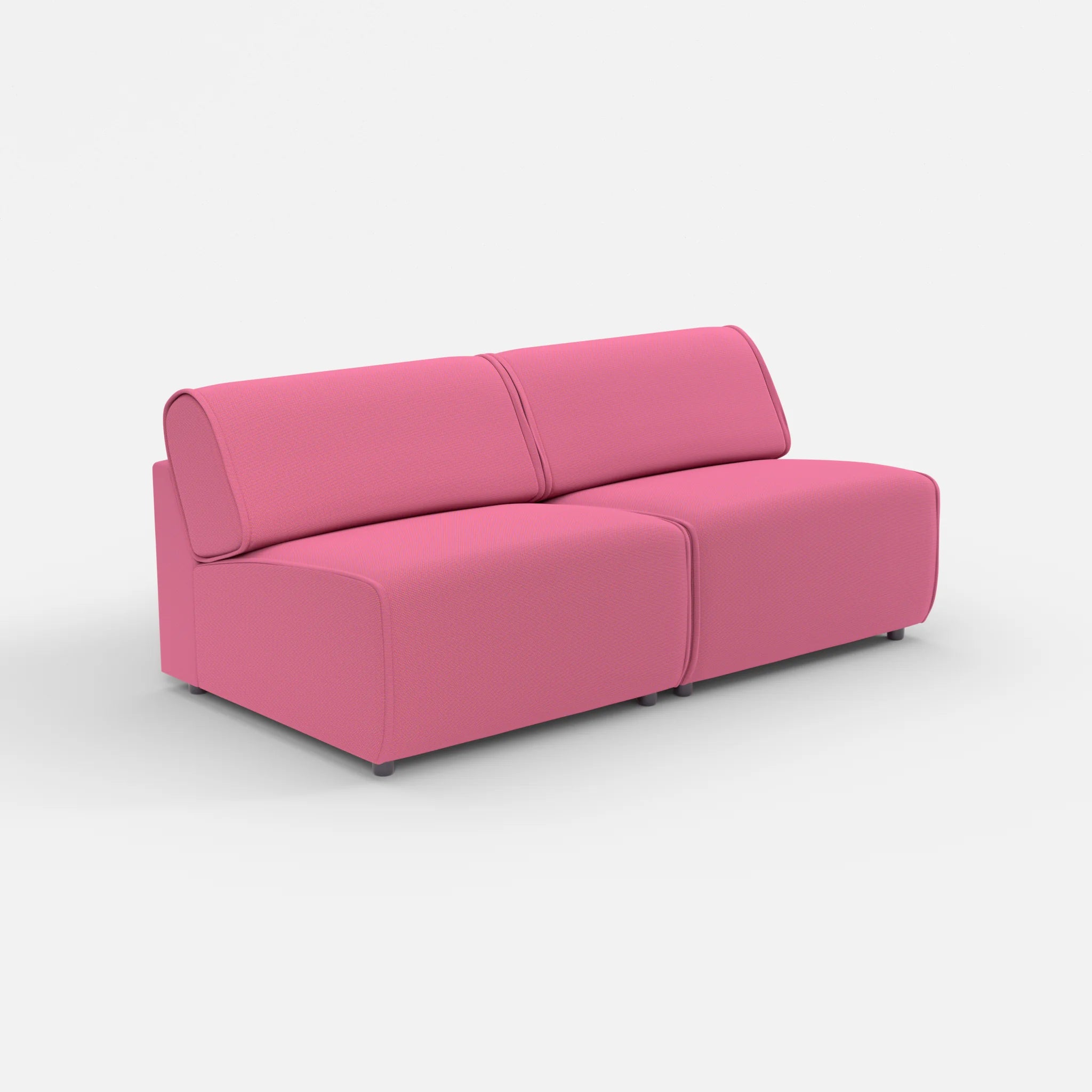 2 Sitzer Sofa Belleform ohne Armlehne 3 novumlitchi in Violett von der Seite