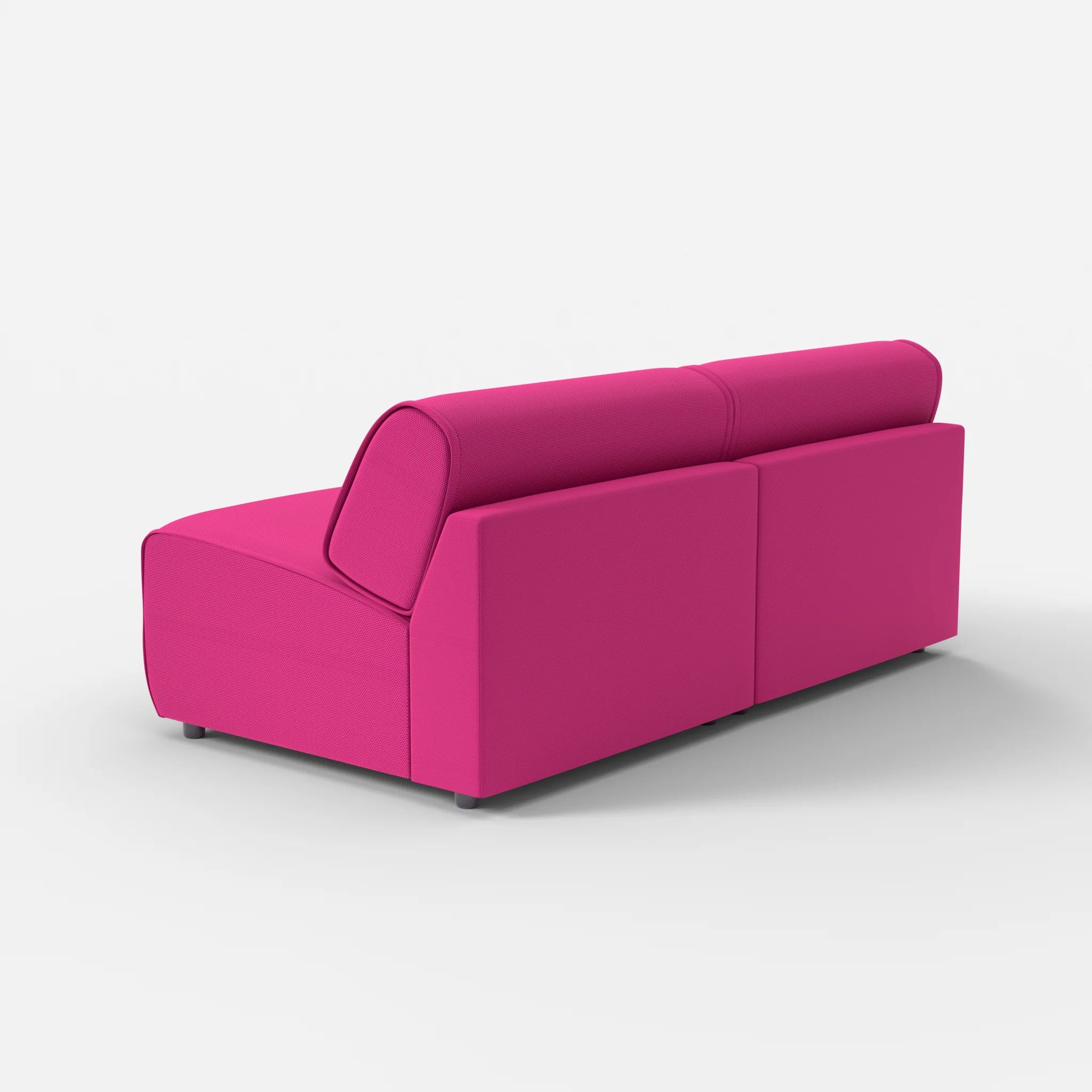 2 Sitzer Sofa Belleform ohne Armlehne 3 novummagenta in Magenta von hinten