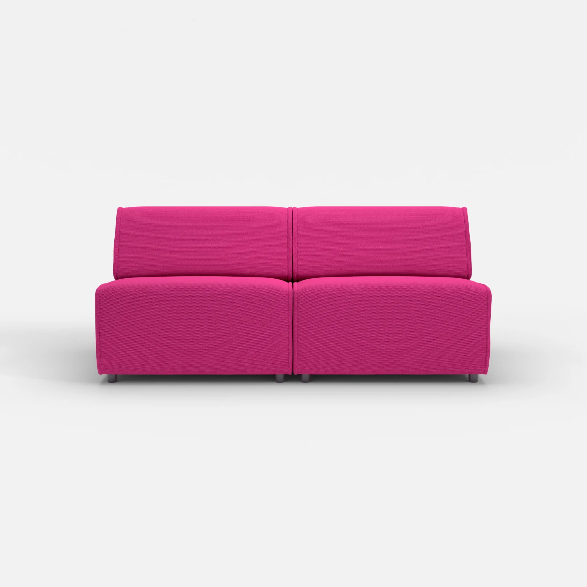 2 Sitzer Sofa Belleform ohne Armlehne 3 novummagenta in Magenta von vorne