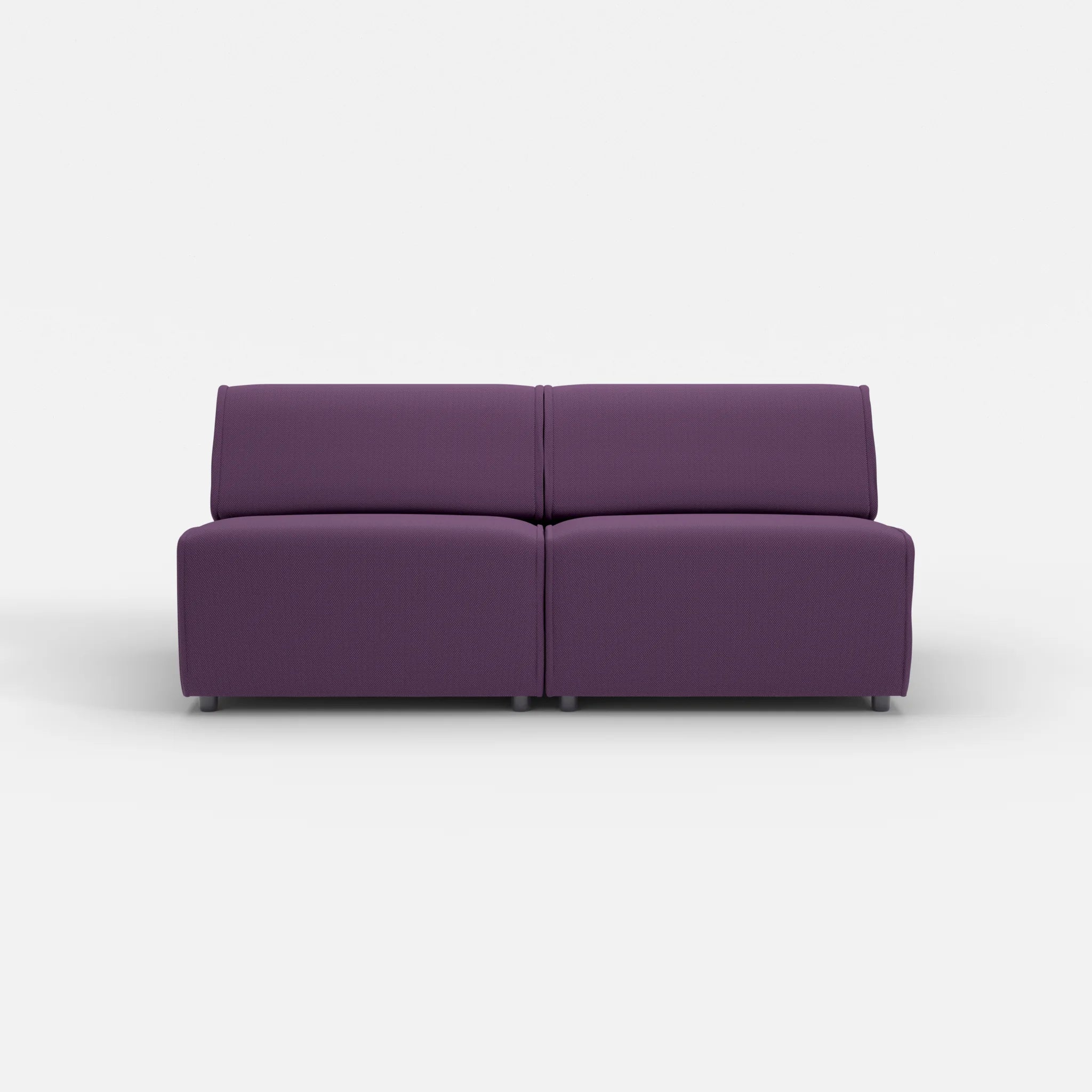 2 Sitzer Sofa Belleform ohne Armlehne 3 novumprune in Violett von vorne