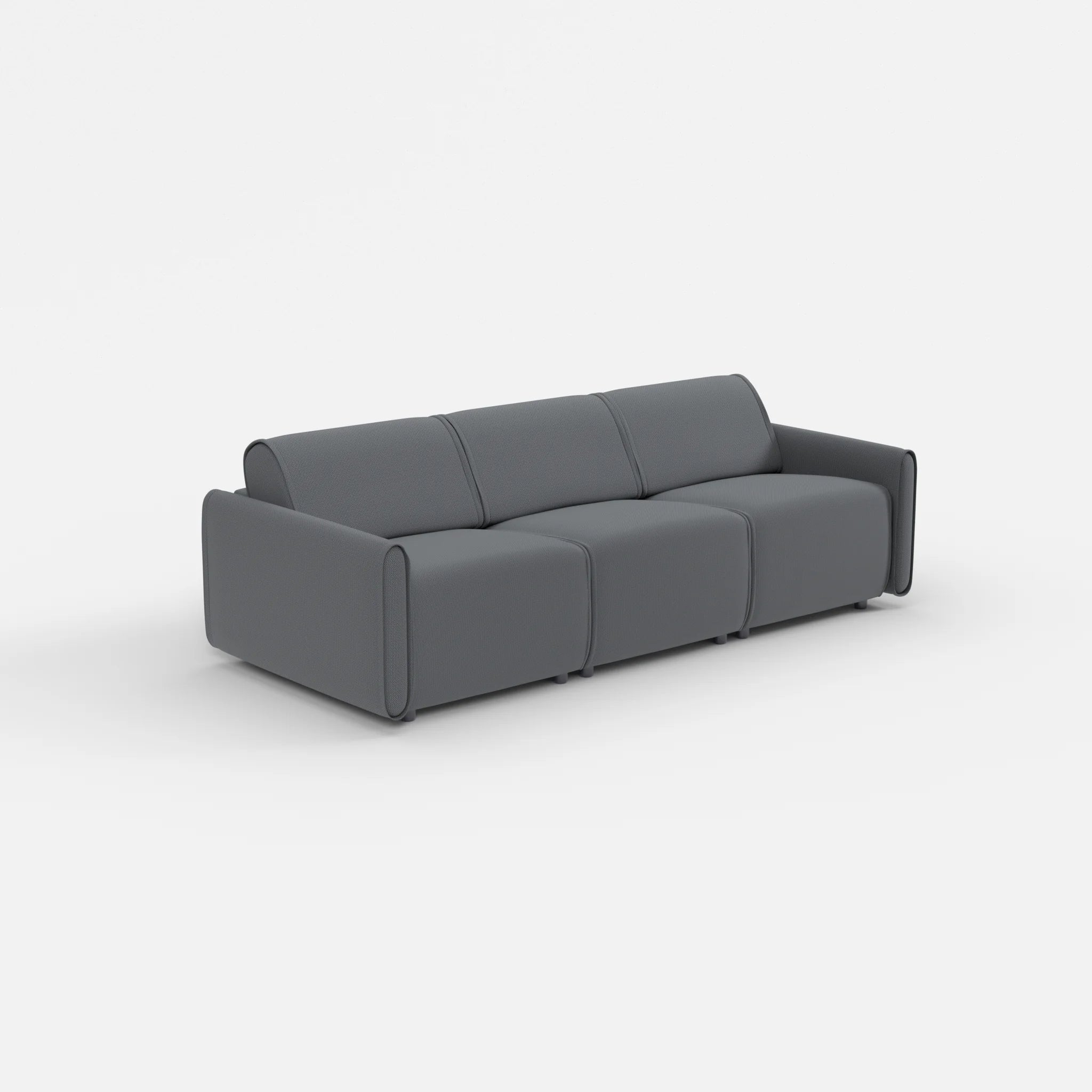 3 Sitzer Sofa Belleform mit schmaler Armlehne 1 credoasphalt in Anthrazit von der Seite