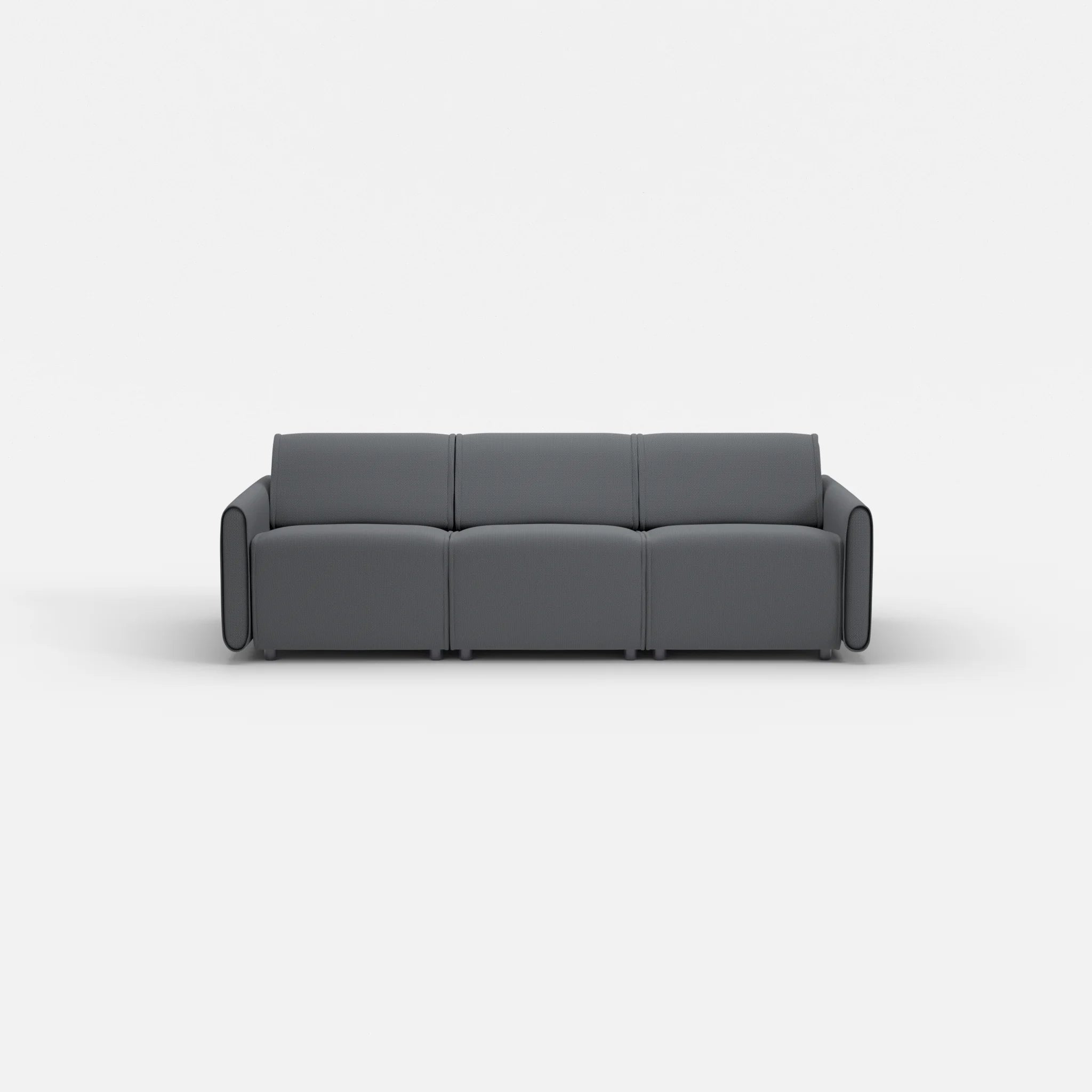 3 Sitzer Sofa Belleform mit schmaler Armlehne 1 credoasphalt in Anthrazit von vorne