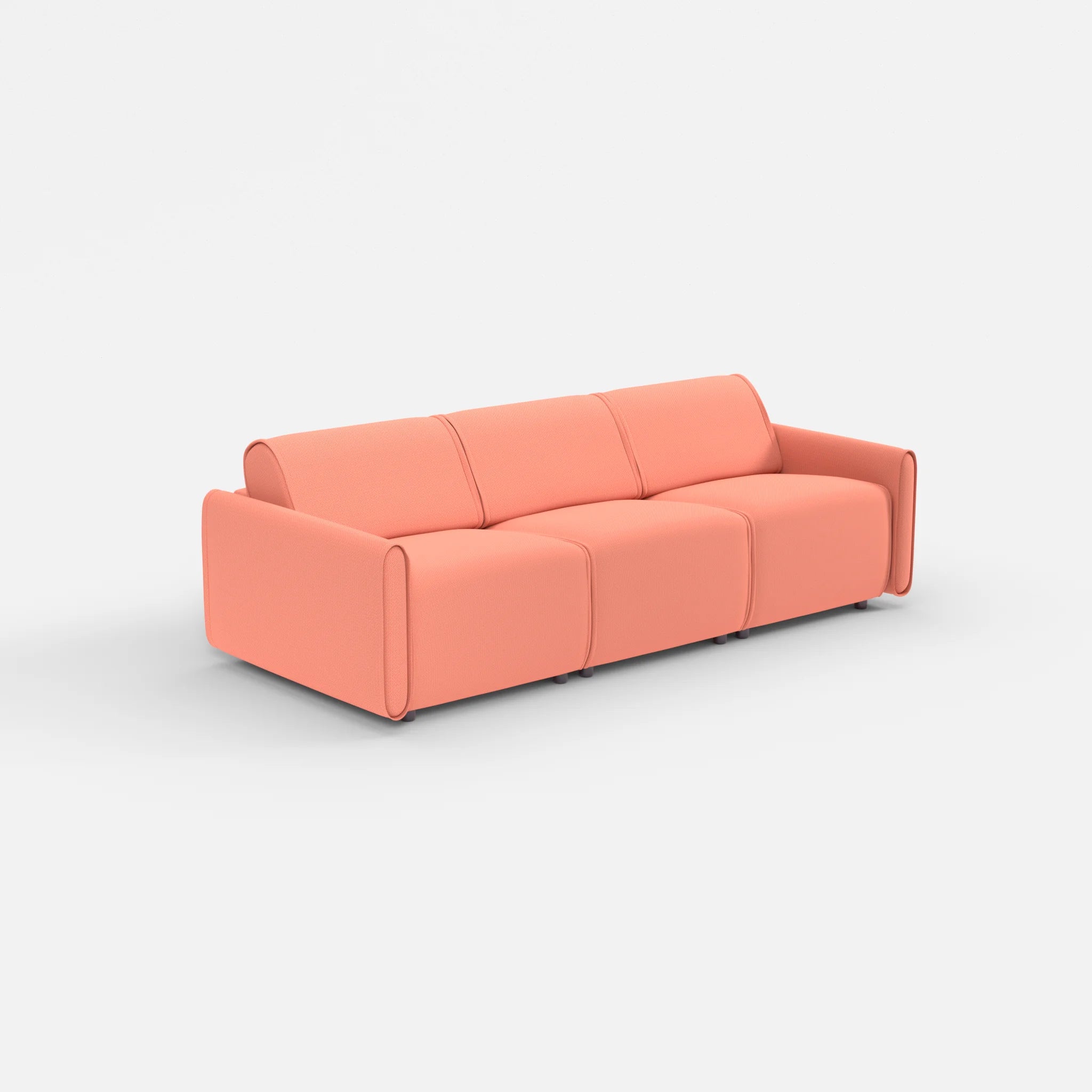 3 Sitzer Sofa Belleform mit schmaler Armlehne 1 credograpefruit in Coral von der Seite