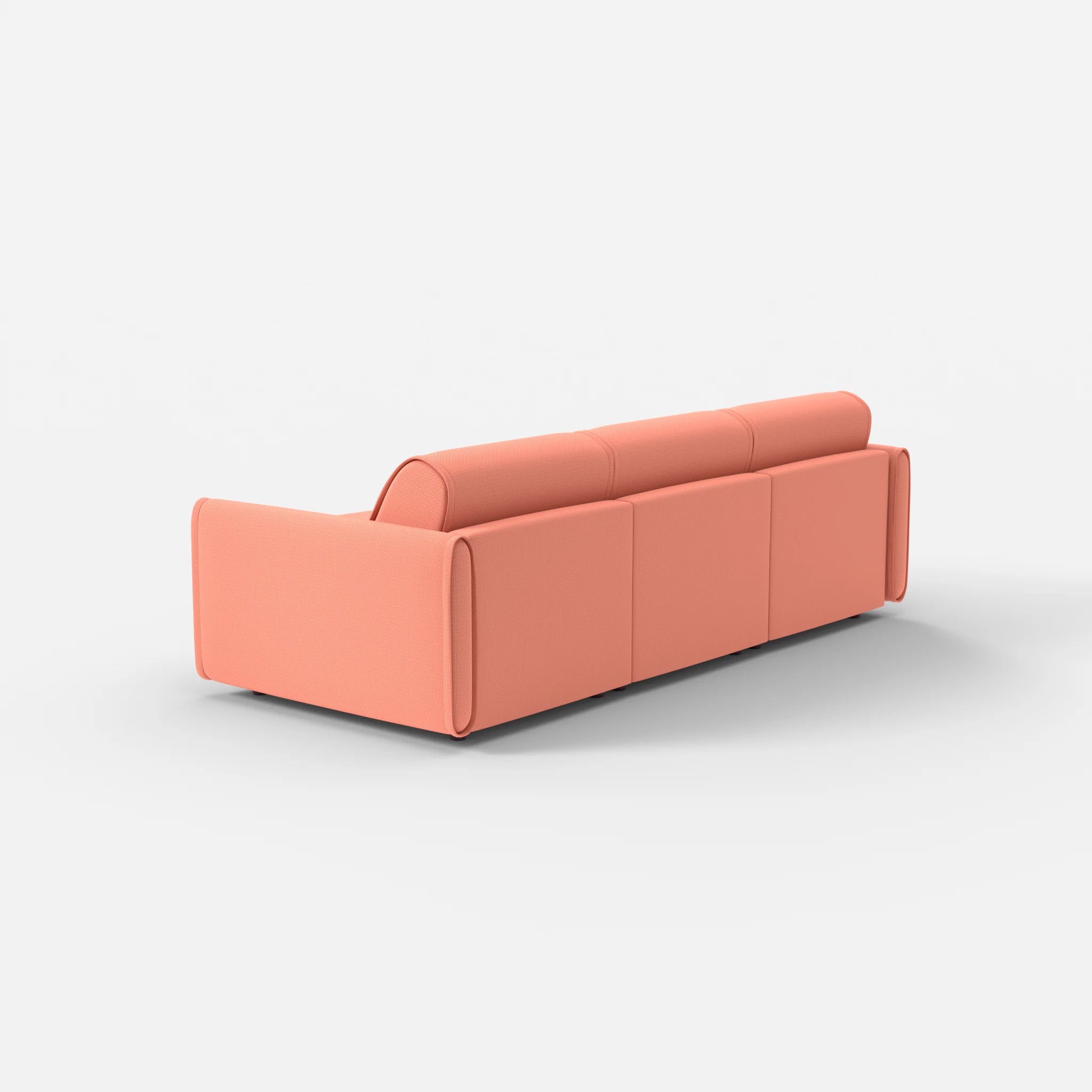 3 Sitzer Sofa Belleform mit schmaler Armlehne 1 credograpefruit in Coral von hinten