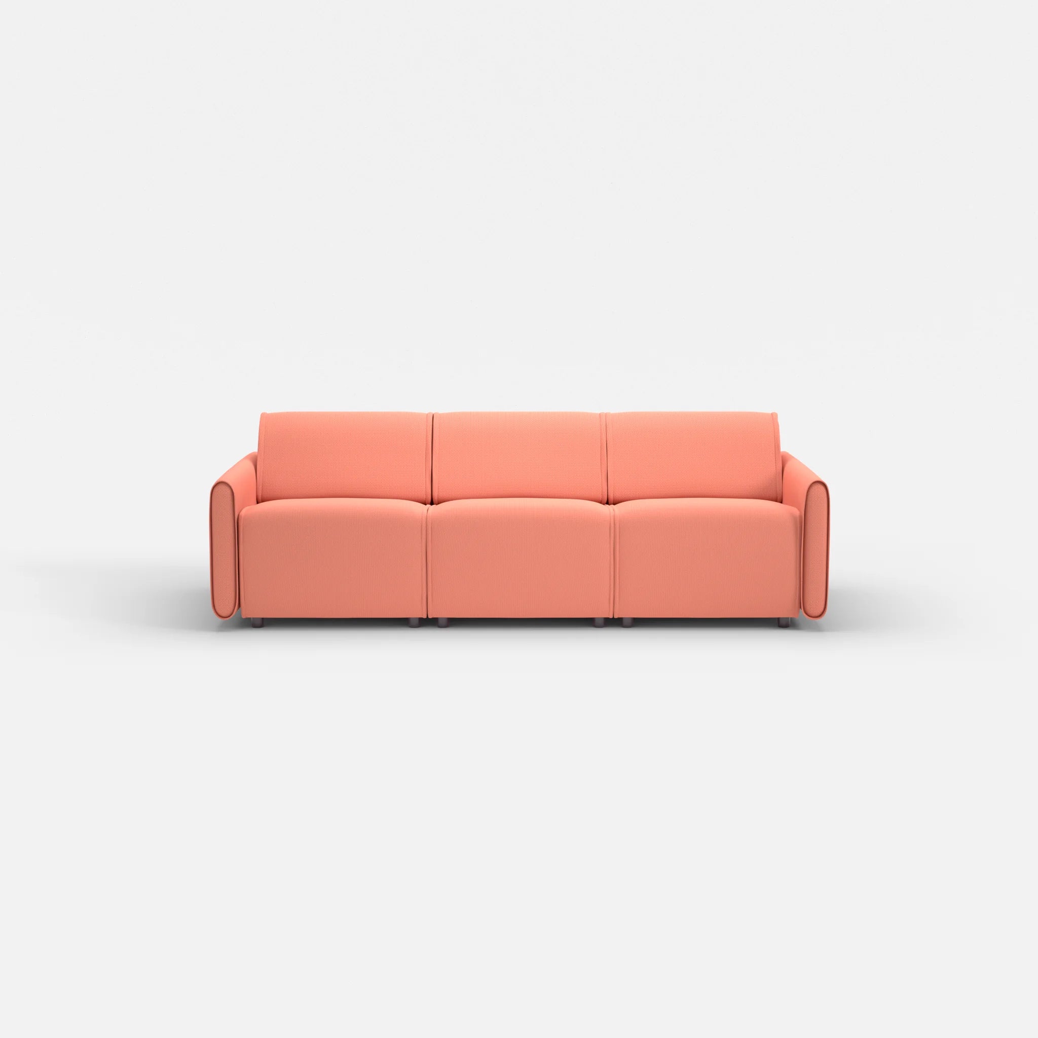 3 Sitzer Sofa Belleform mit schmaler Armlehne 1 credograpefruit in Coral von vorne