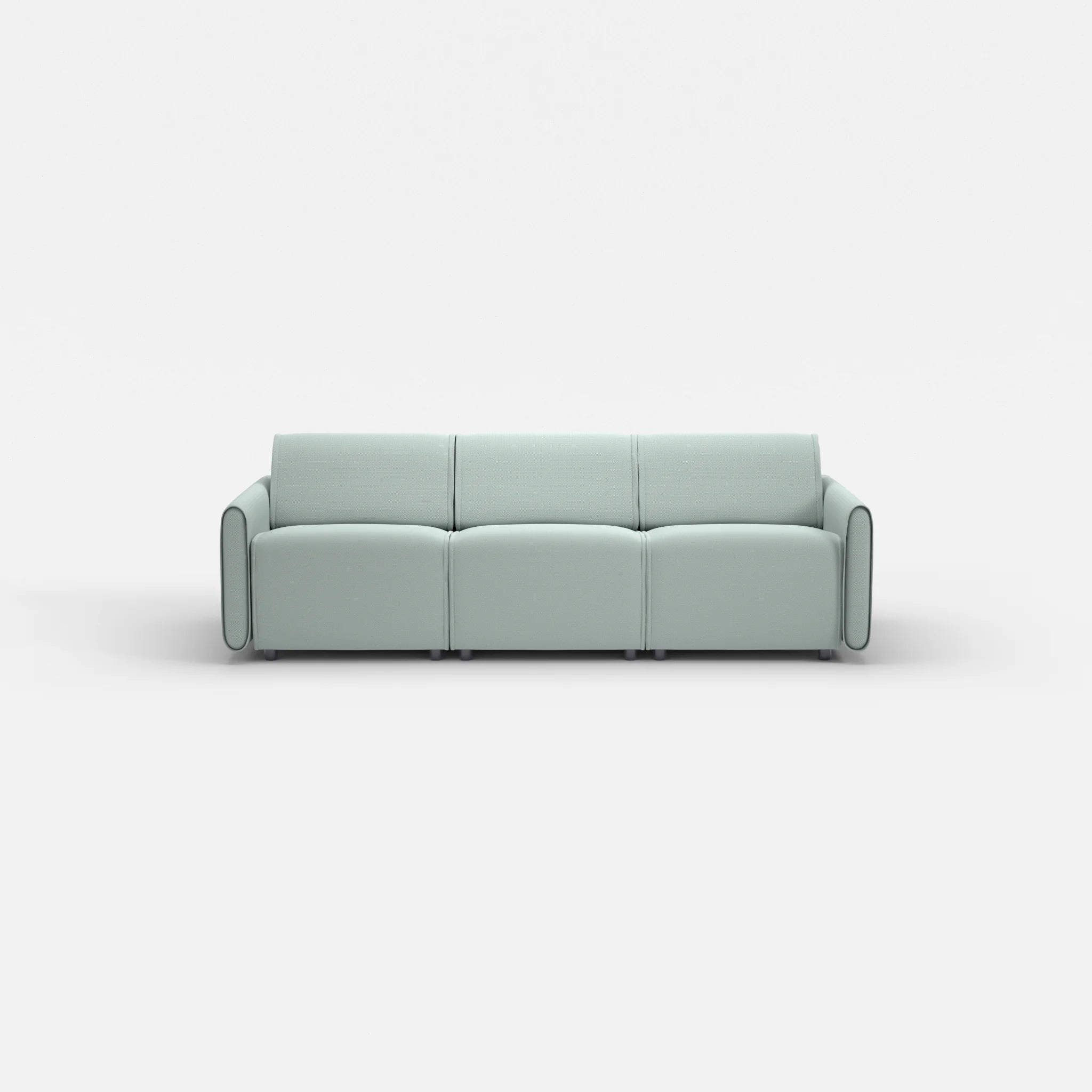 3 Sitzer Sofa Belleform mit schmaler Armlehne 1 credolake in Graublau von vorne