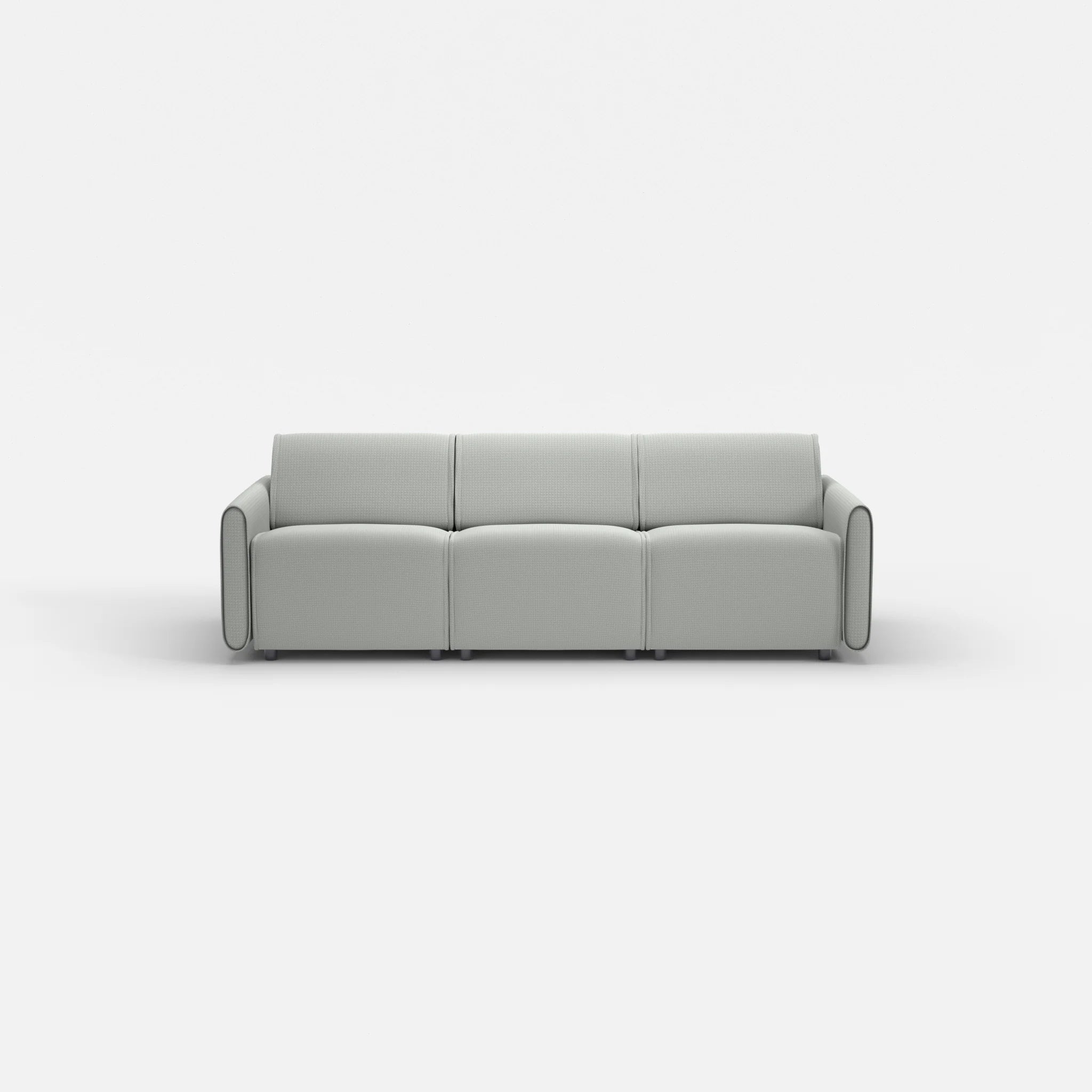 3 Sitzer Sofa Belleform mit schmaler Armlehne 1 credopepper in Dunkelgrau von vorne