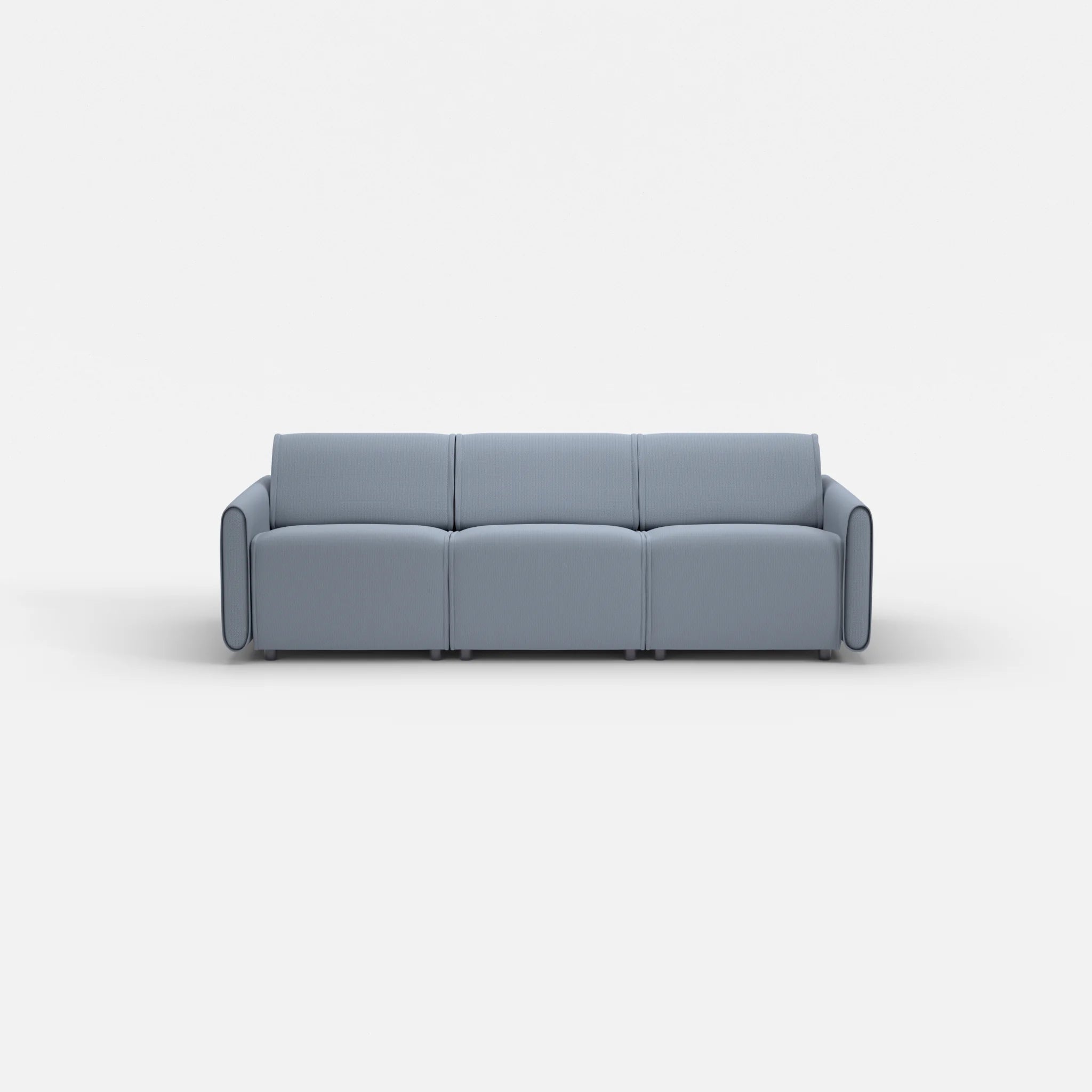 3 Sitzer Sofa Belleform mit schmaler Armlehne 1 credosea in Blau von vorne