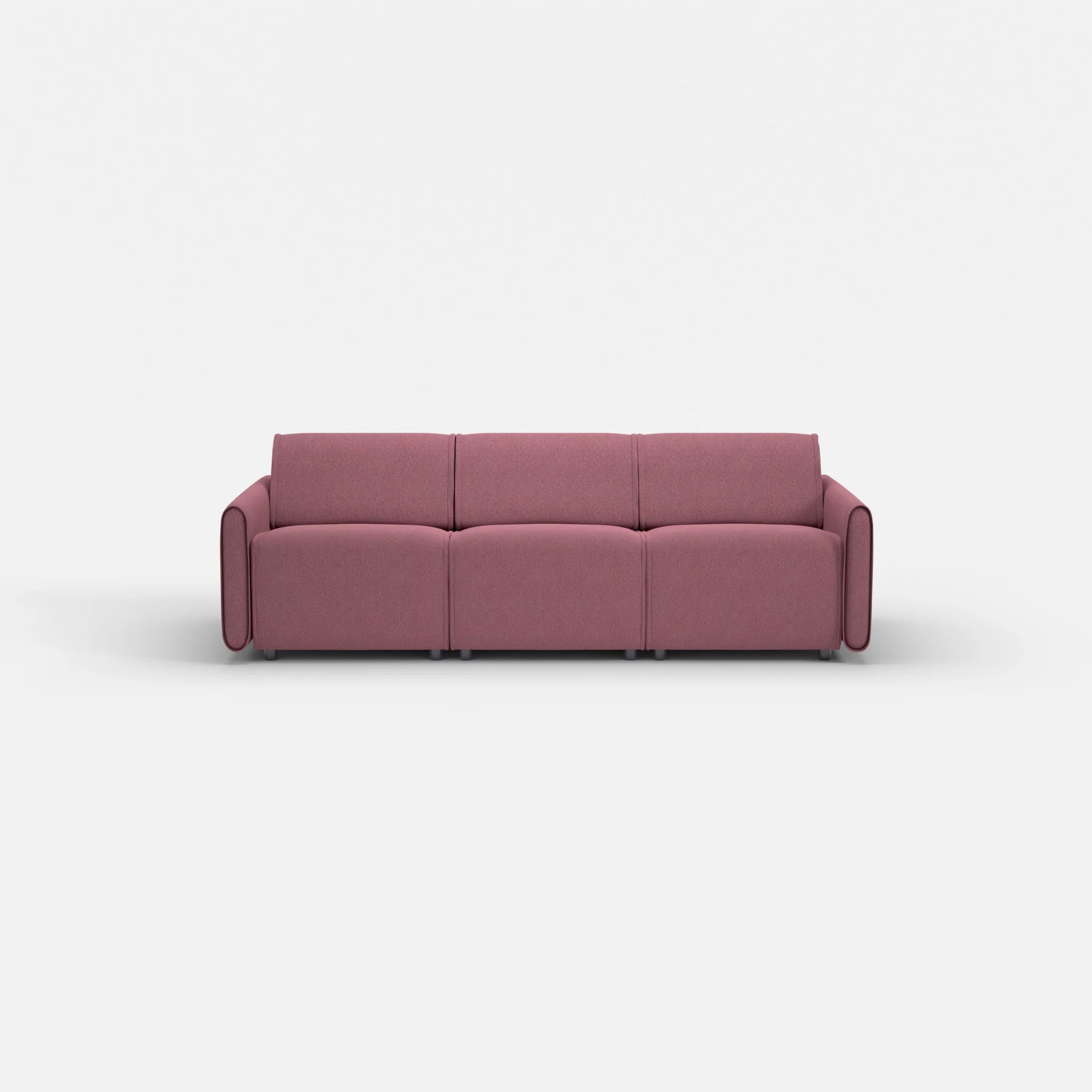 3 Sitzer Sofa Belleform mit schmaler Armlehne 1 dama0041 in Violett von vorne