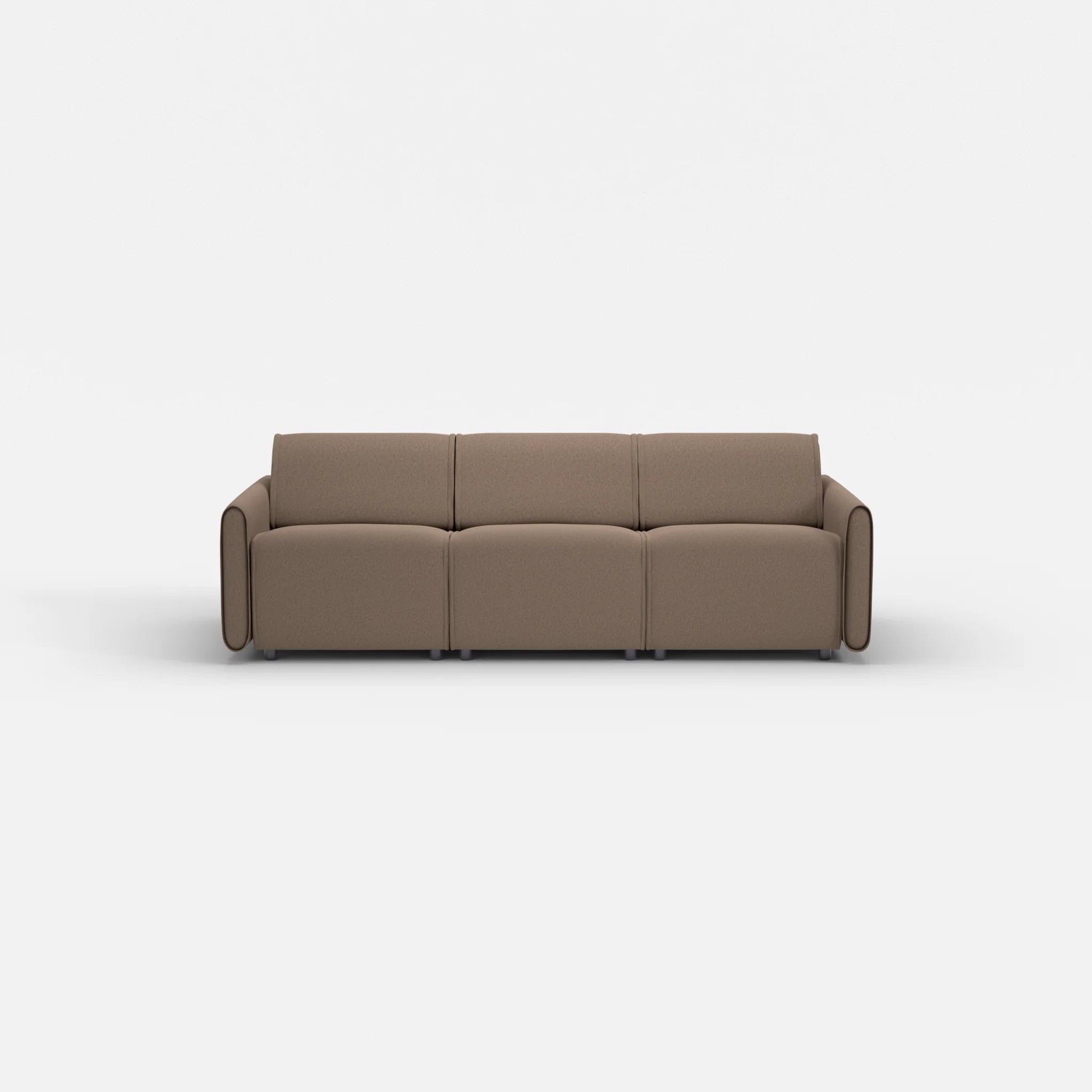 3 Sitzer Sofa Belleform mit schmaler Armlehne 1 dama0051 in Braun von vorne