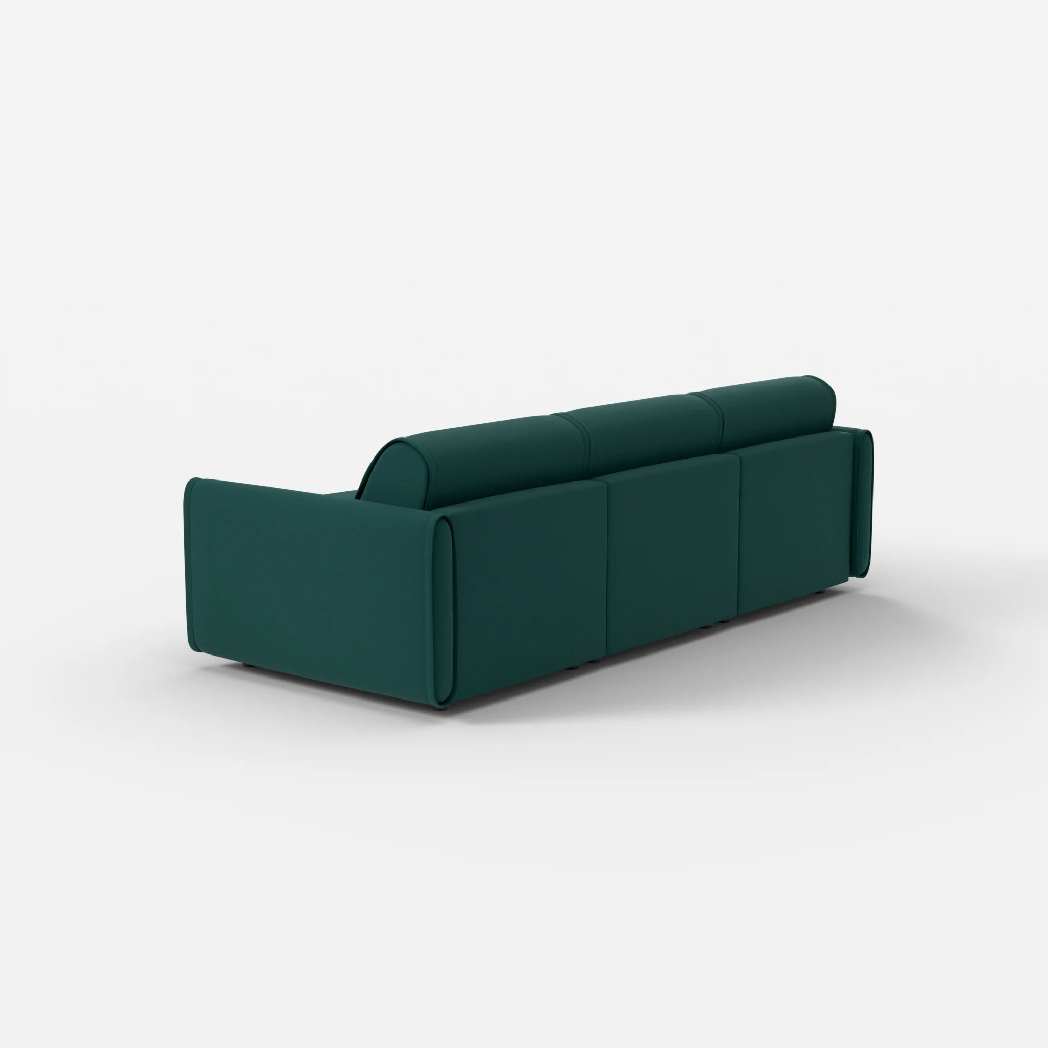 3 Sitzer Sofa Belleform mit schmaler Armlehne 1 dama0073 in Petrol von hinten