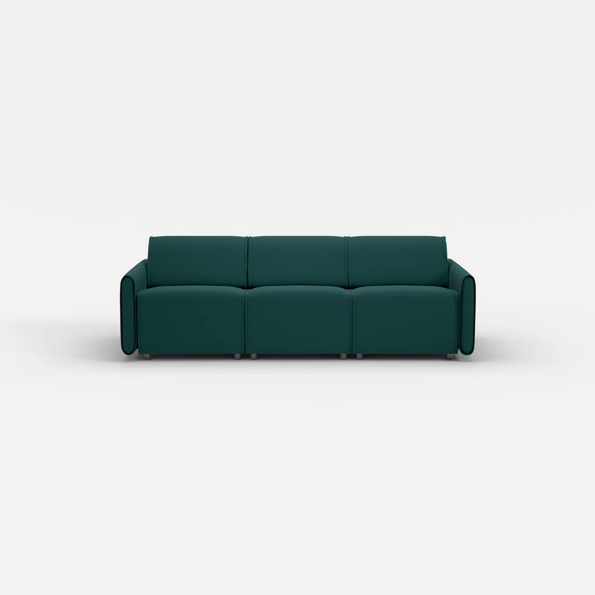 3 Sitzer Sofa Belleform mit schmaler Armlehne 1 dama0073 in Petrol von vorne