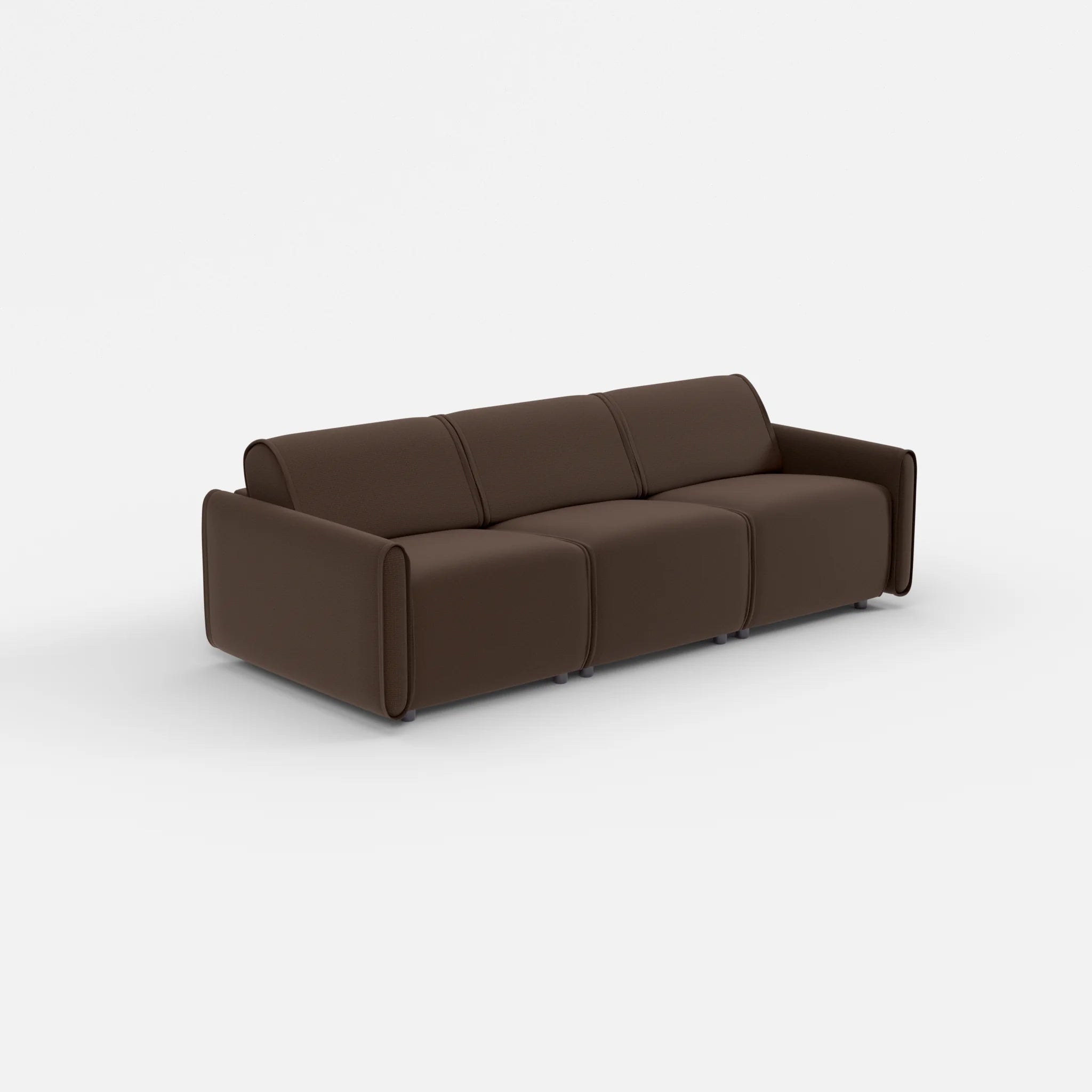 3 Sitzer Sofa Belleform mit schmaler Armlehne 1 nabucco2022 in Dunkelbraun von der Seite