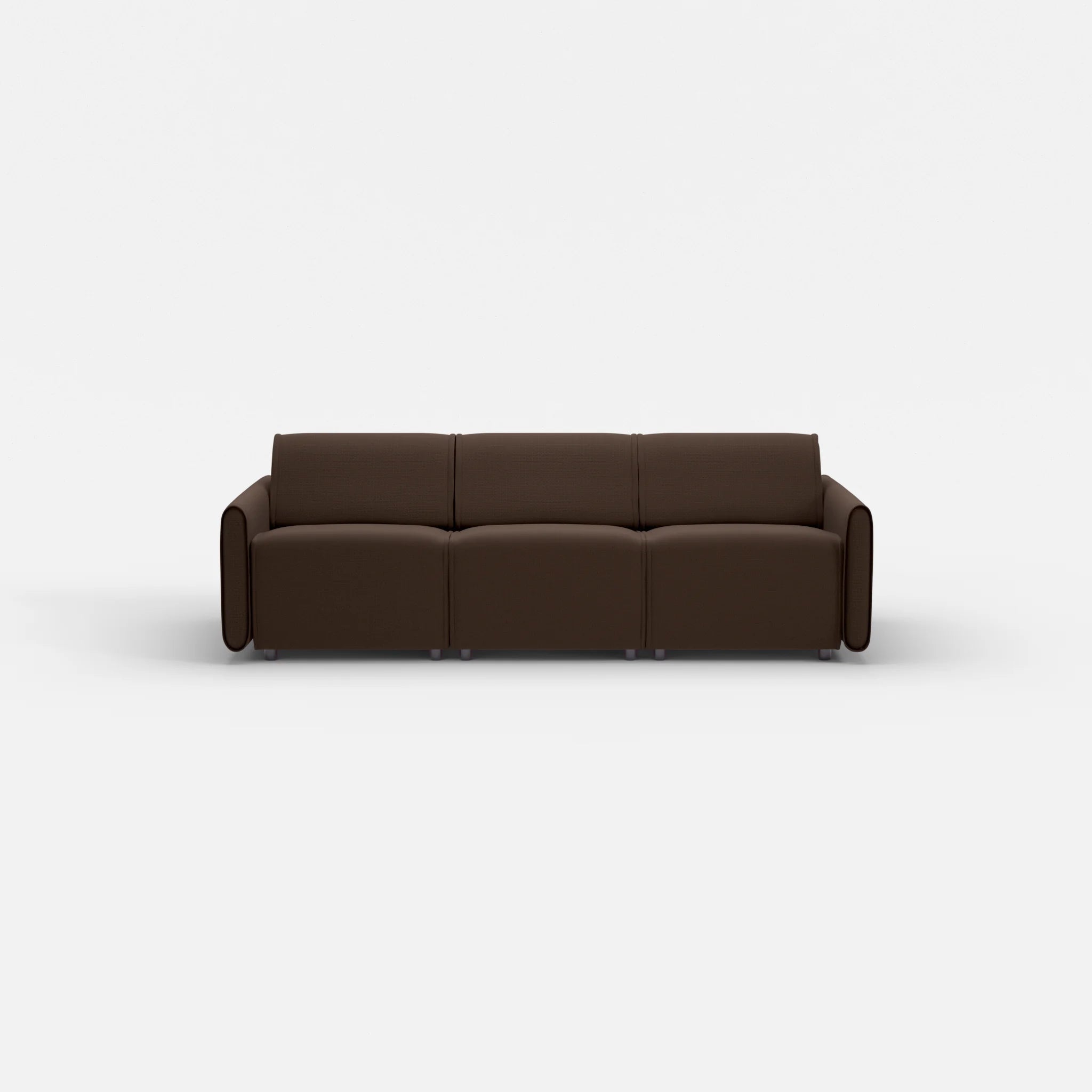 3 Sitzer Sofa Belleform mit schmaler Armlehne 1 nabucco2022 in Dunkelbraun von vorne