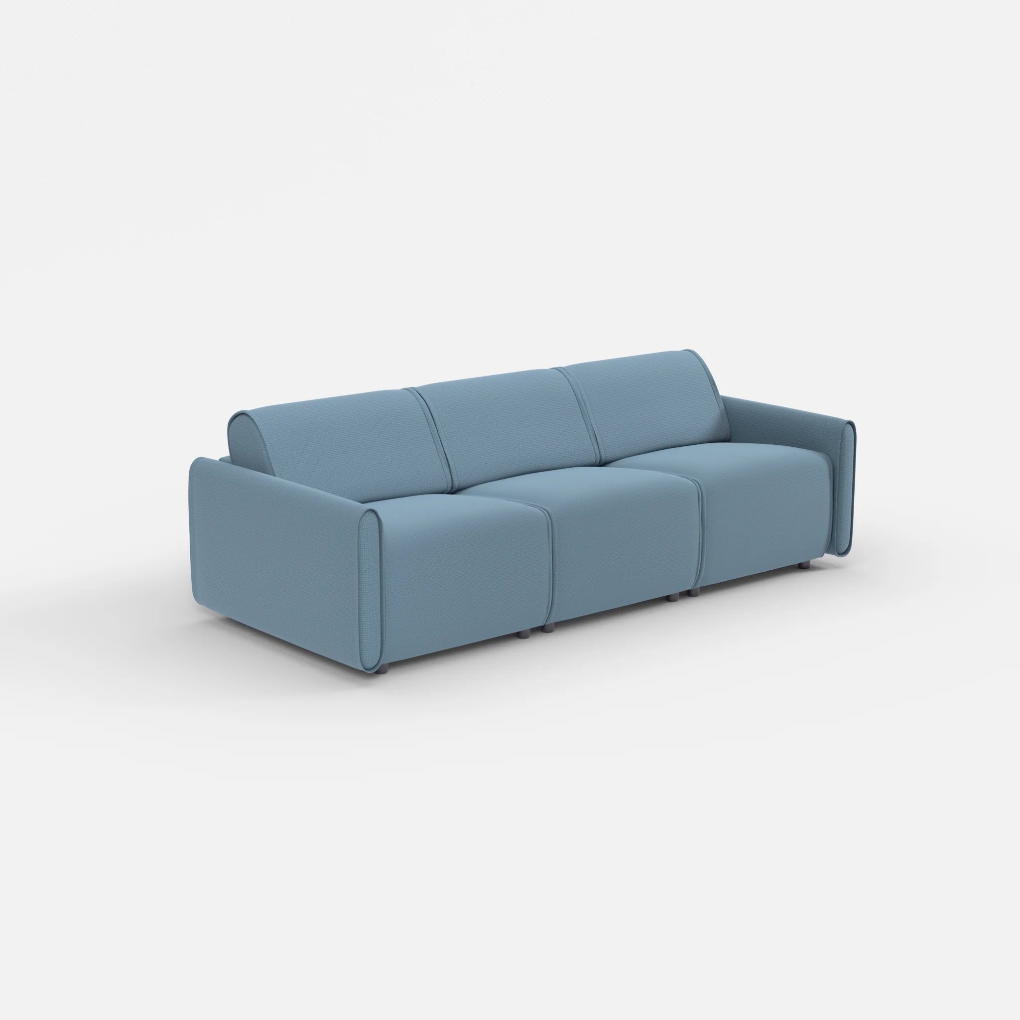 3 Sitzer Sofa Belleform mit schmaler Armlehne 1 nabucco6043 in Blau von der Seite