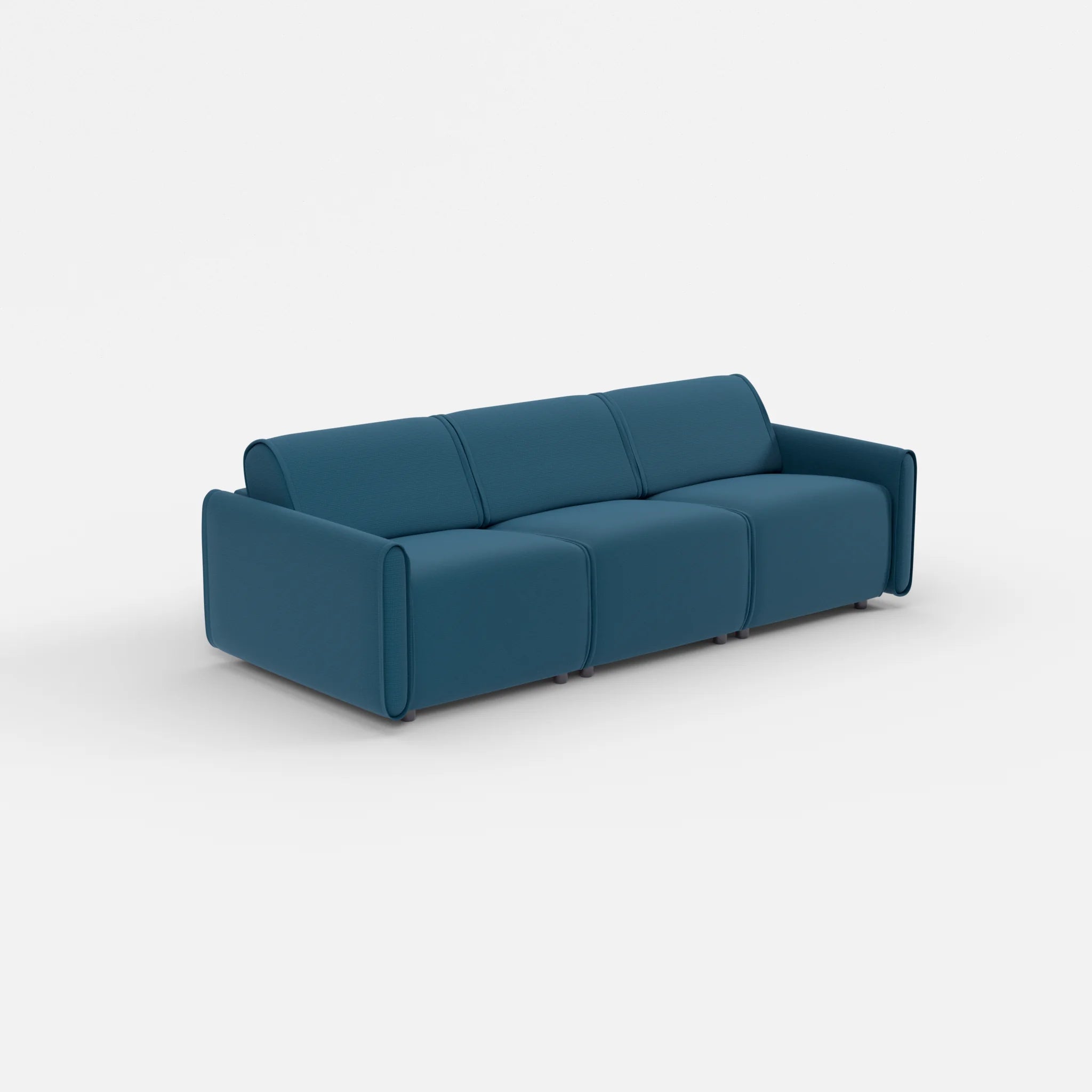 3 Sitzer Sofa Belleform mit schmaler Armlehne 1 nabucco6075 in Blau von der Seite