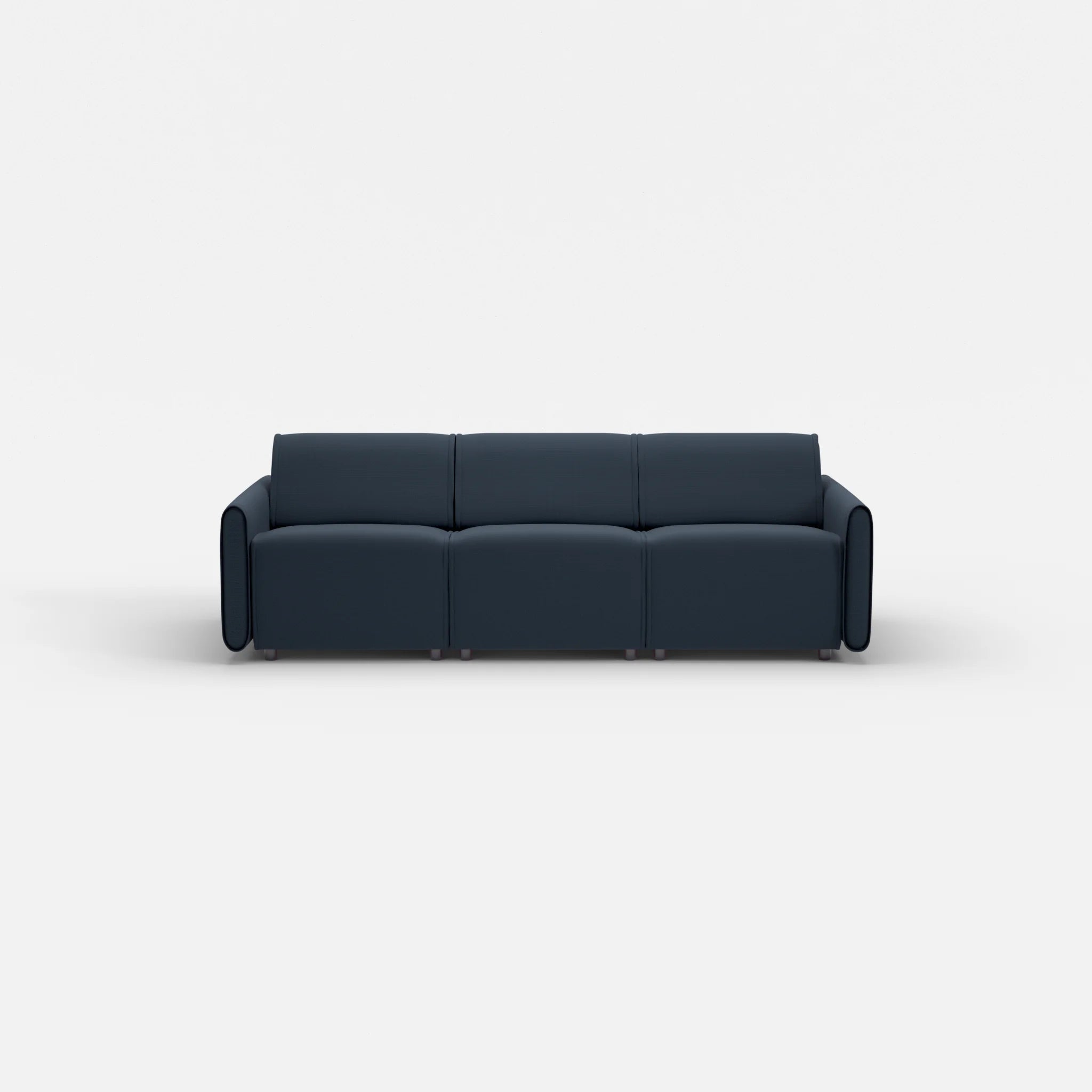 3 Sitzer Sofa Belleform mit schmaler Armlehne 1 nabucco6098 in Dunkelblau von vorne