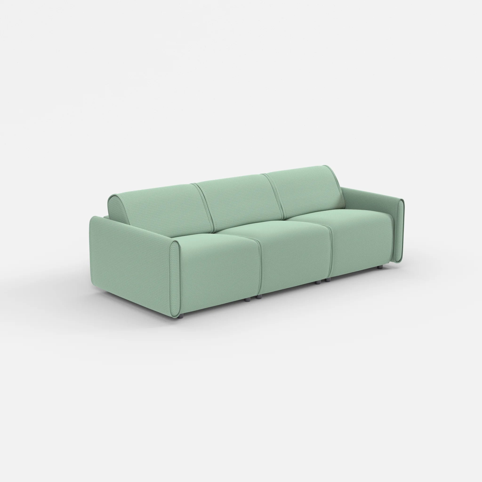 3 Sitzer Sofa Belleform mit schmaler Armlehne 1 nabucco7030 in Türkis von der Seite