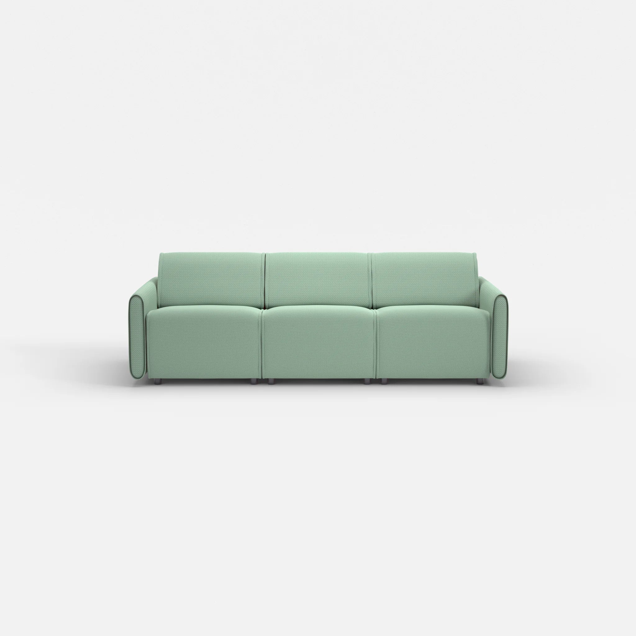 3 Sitzer Sofa Belleform mit schmaler Armlehne 1 nabucco7030 in Türkis von vorne