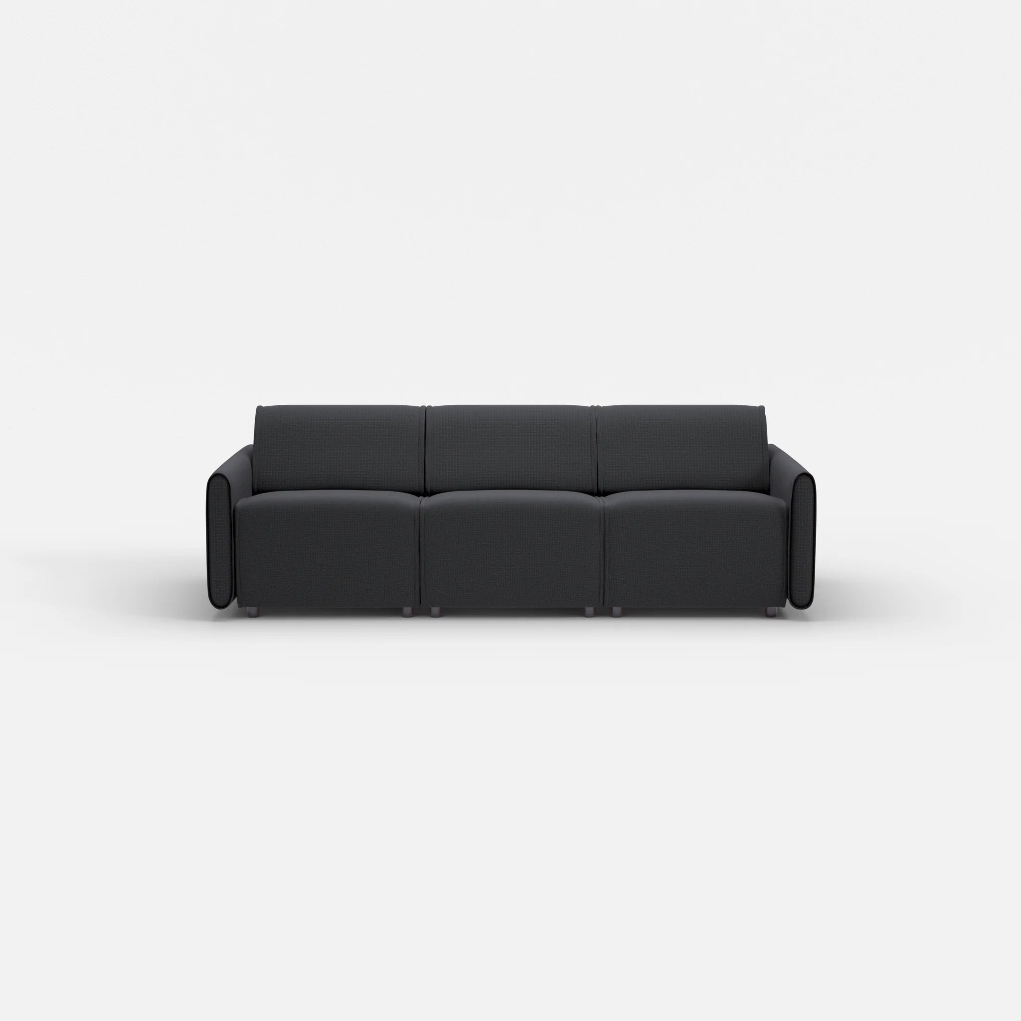 3 Sitzer Sofa Belleform mit schmaler Armlehne 1 nabucco8019 in Anthrazit von vorne