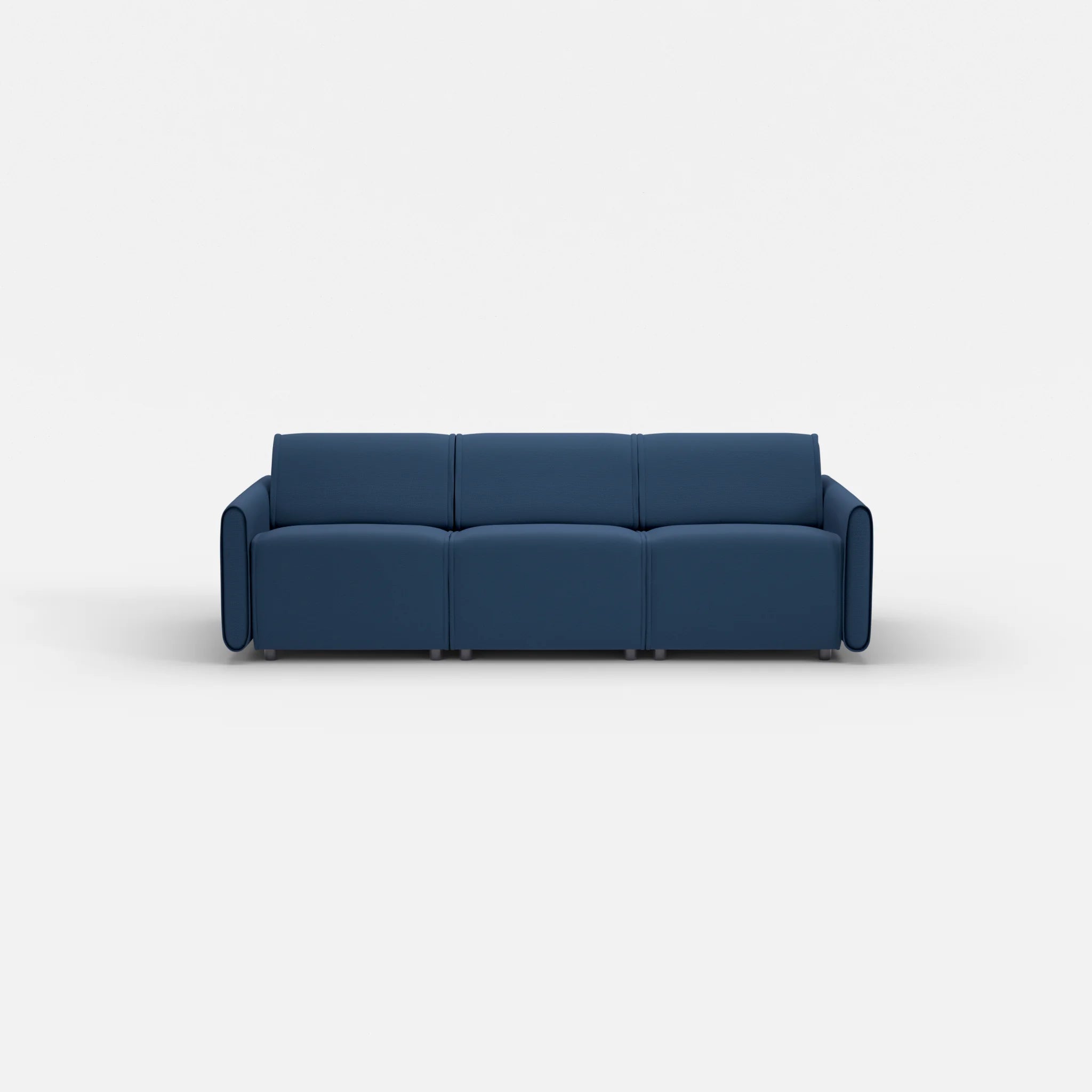 3 Sitzer Sofa Belleform mit schmaler Armlehne 1 novumamur in Navy von vorne