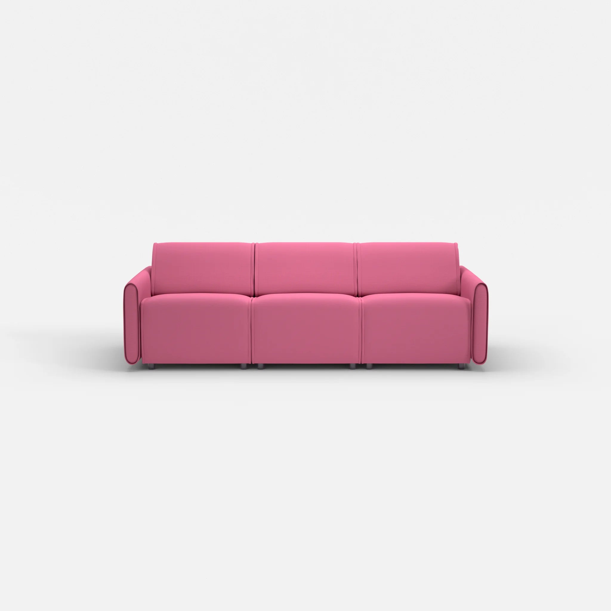 3 Sitzer Sofa Belleform mit schmaler Armlehne 1 novumlitchi in Violett von vorne