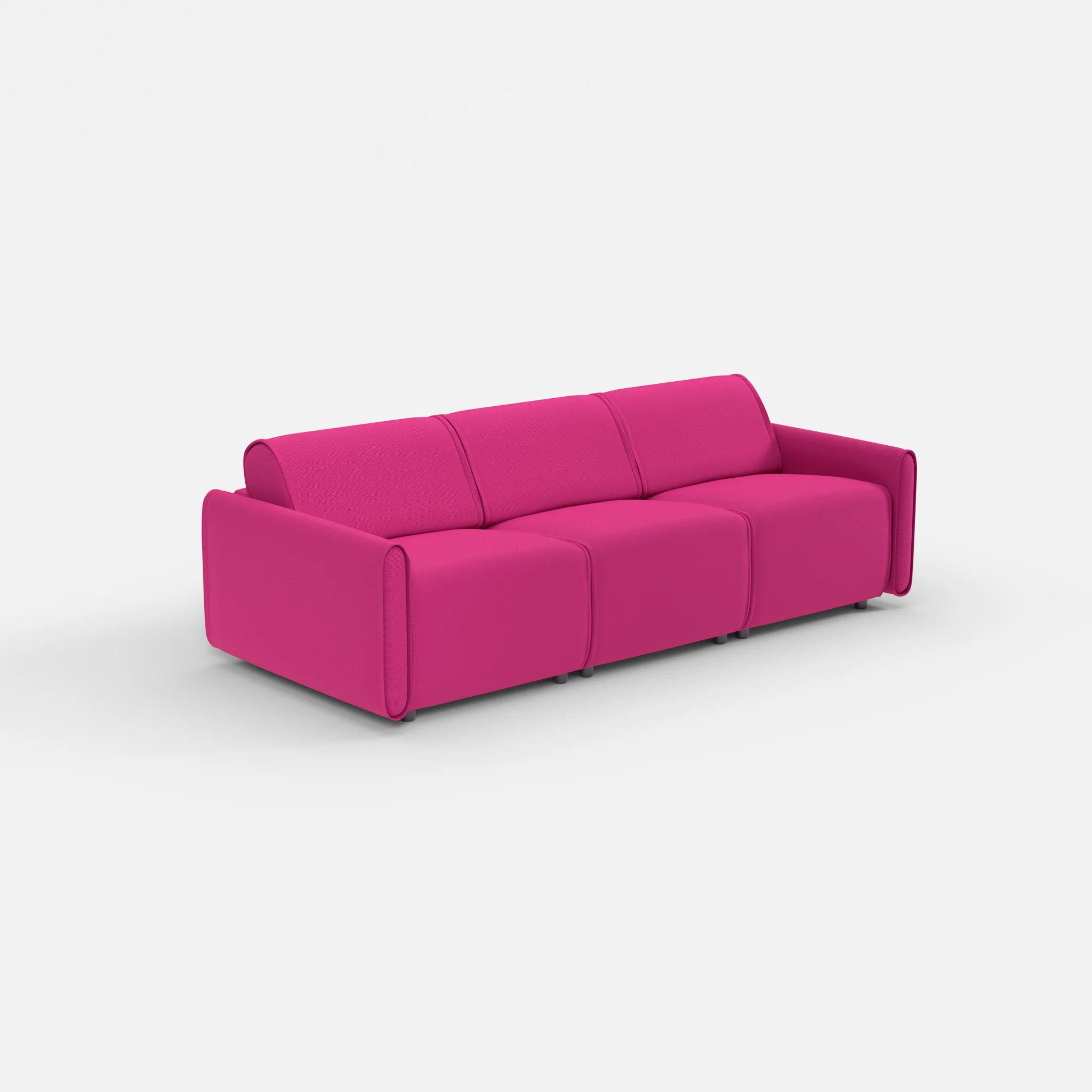 3 Sitzer Sofa Belleform mit schmaler Armlehne 1 novummagenta in Magenta von der Seite