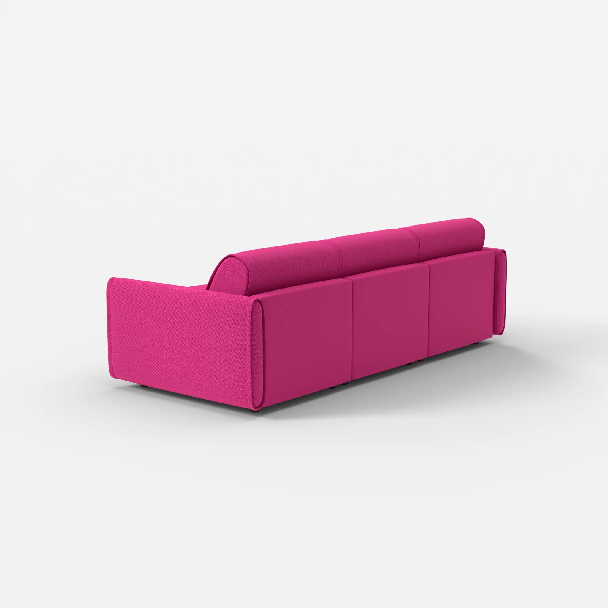 3 Sitzer Sofa Belleform mit schmaler Armlehne 1 novummagenta in Magenta von hinten