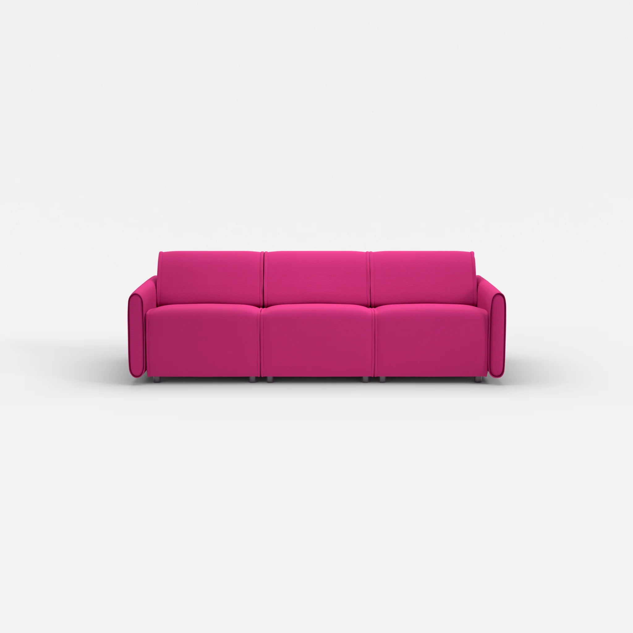 3 Sitzer Sofa Belleform mit schmaler Armlehne 1 novummagenta in Magenta von vorne