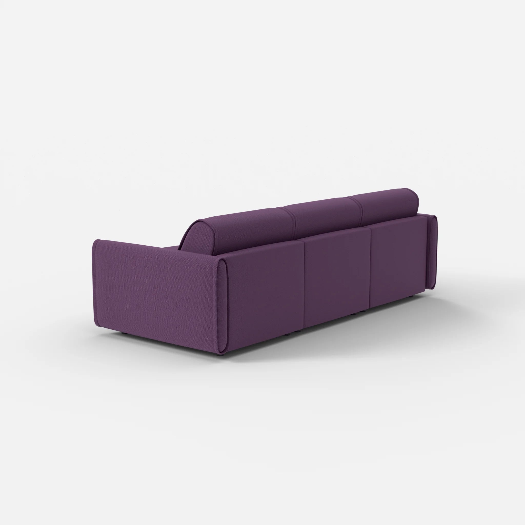 3 Sitzer Sofa Belleform mit schmaler Armlehne 1 novumprune in Violett von hinten