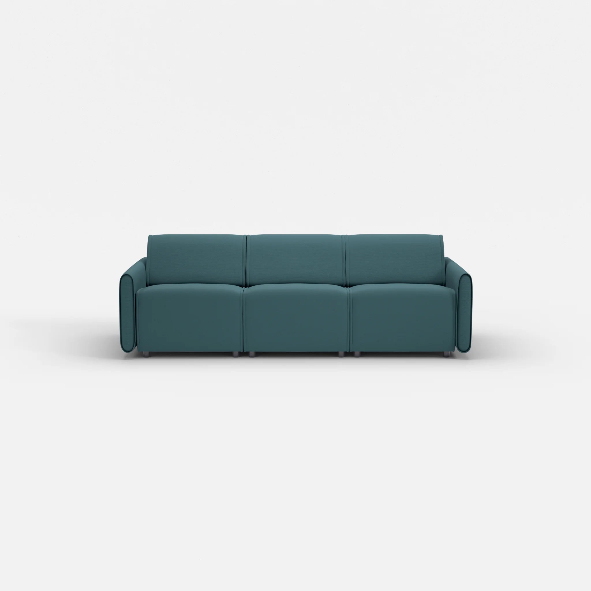 3 Sitzer Sofa Belleform mit schmaler Armlehne 1 novumsamoa in Dunkelblau von vorne