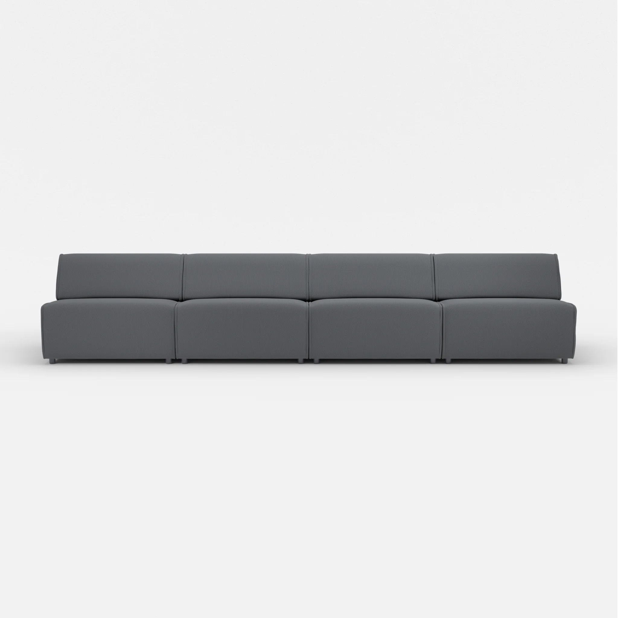 4 Sitzer Sofa Belleform ohne Armlehne 4 credoasphalt in Anthrazit von vorne