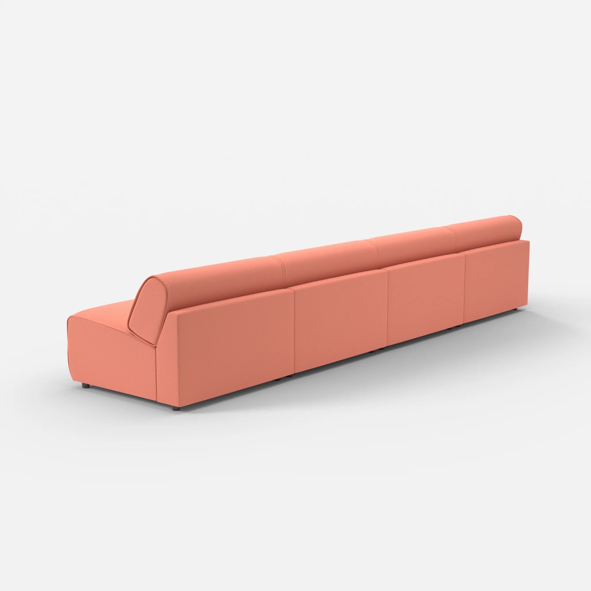 4 Sitzer Sofa Belleform ohne Armlehne 4 credograpefruit in Coral von hinten