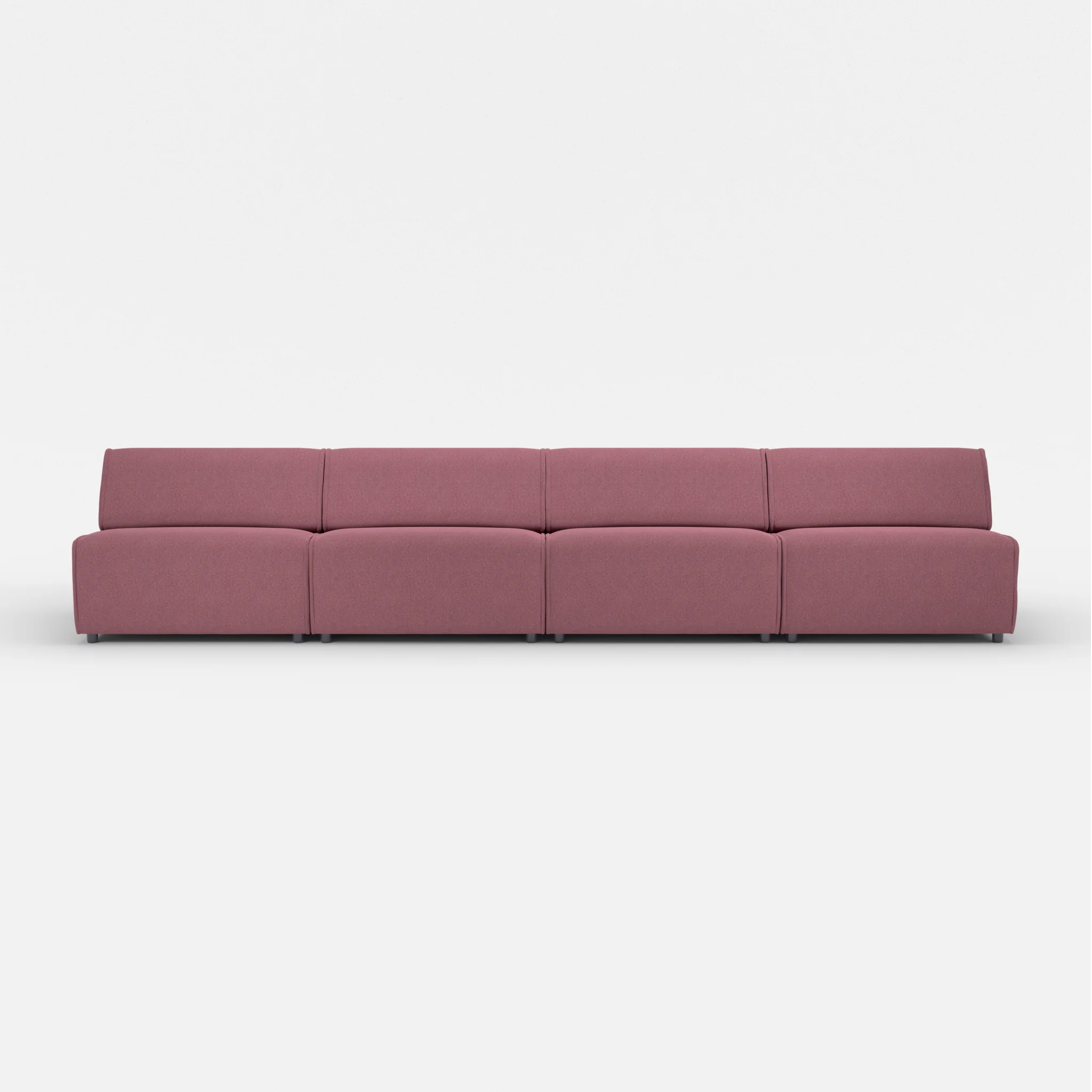 4 Sitzer Sofa Belleform ohne Armlehne 4 dama0041 in Violett von vorne