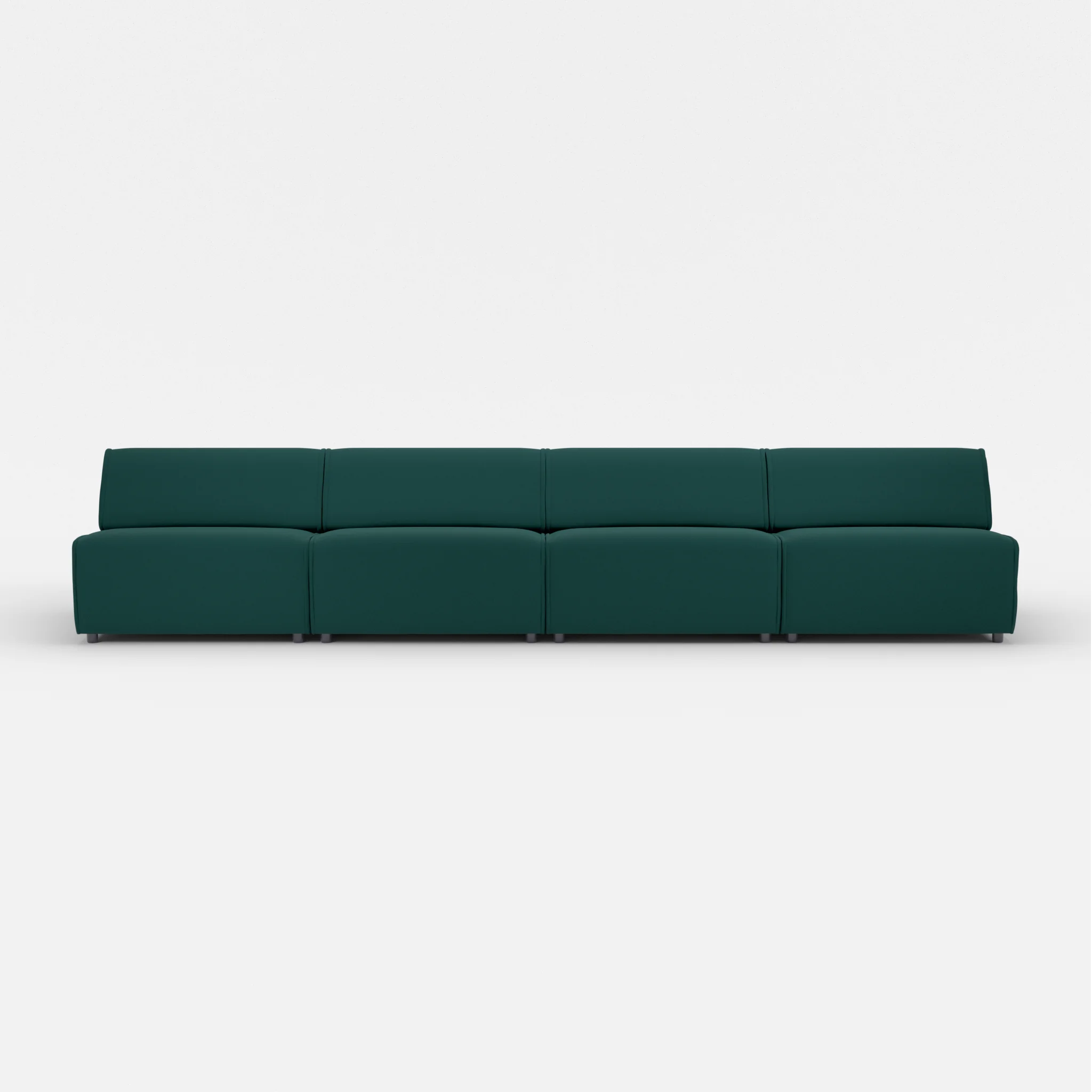 4 Sitzer Sofa Belleform ohne Armlehne 4 dama0073 in Petrol von vorne