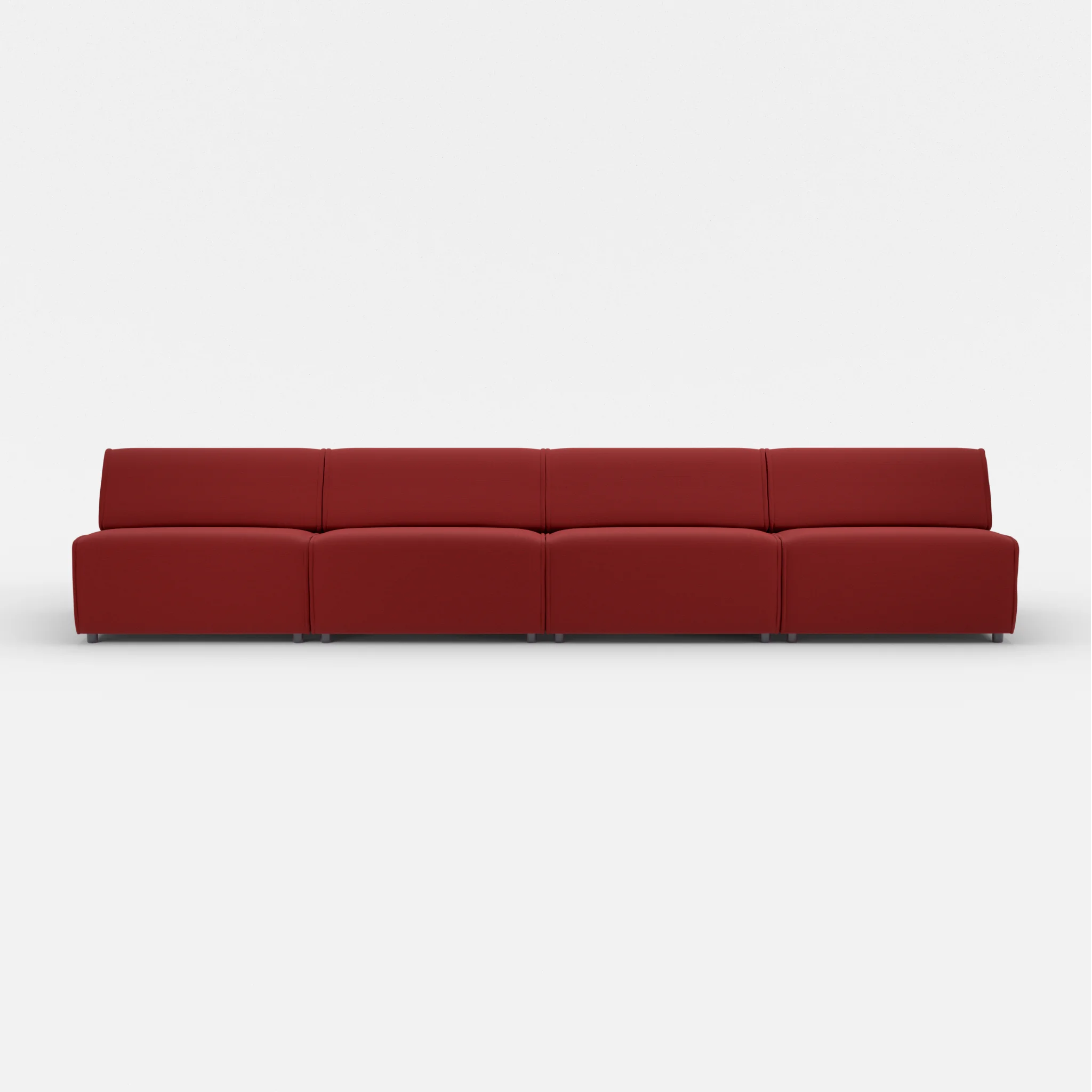 4 Sitzer Sofa Belleform ohne Armlehne 4 nabucco4021 in Rot von vorne